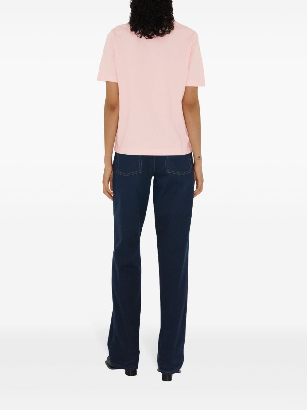 logo embroidered cotton t-shirt - 3
