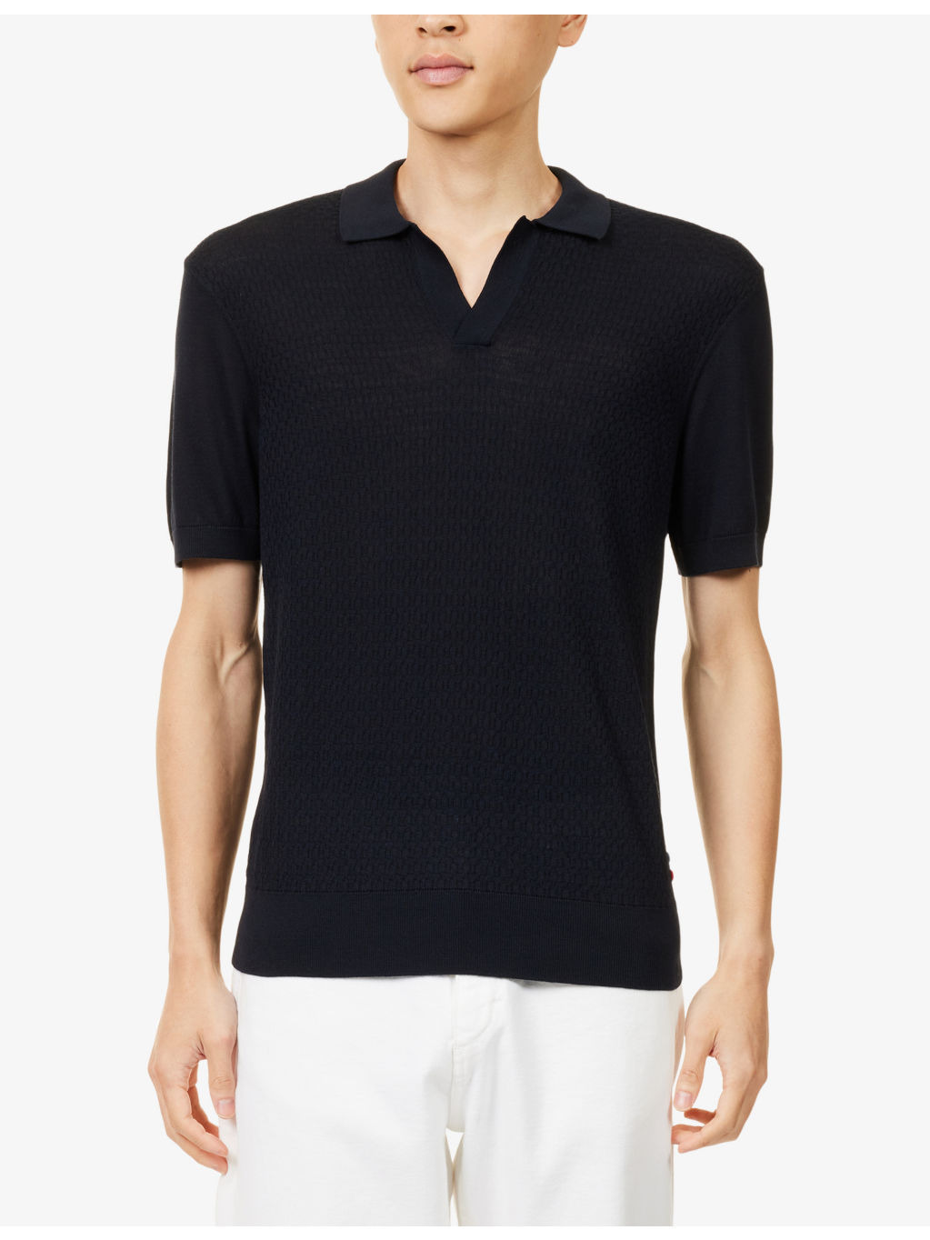 Horton Semi-Sheer Cotton-Silk Blend Knitted Polo Shirt - 3