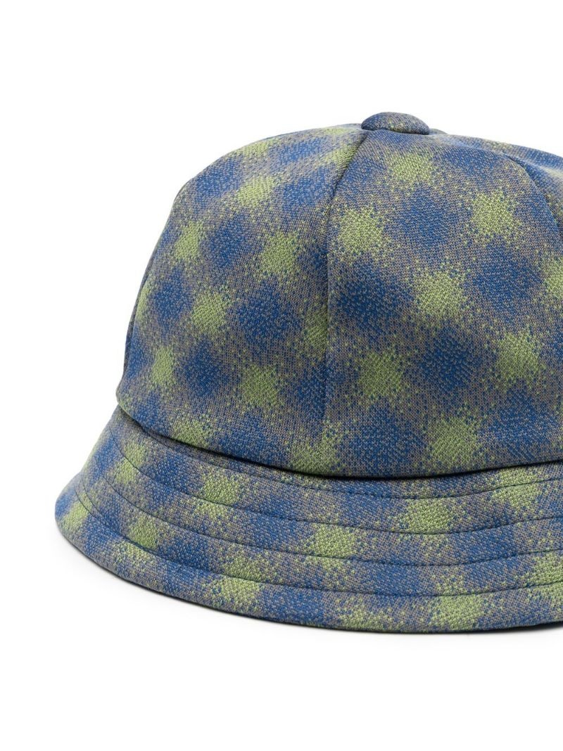 check-pattern bucket hat - 2
