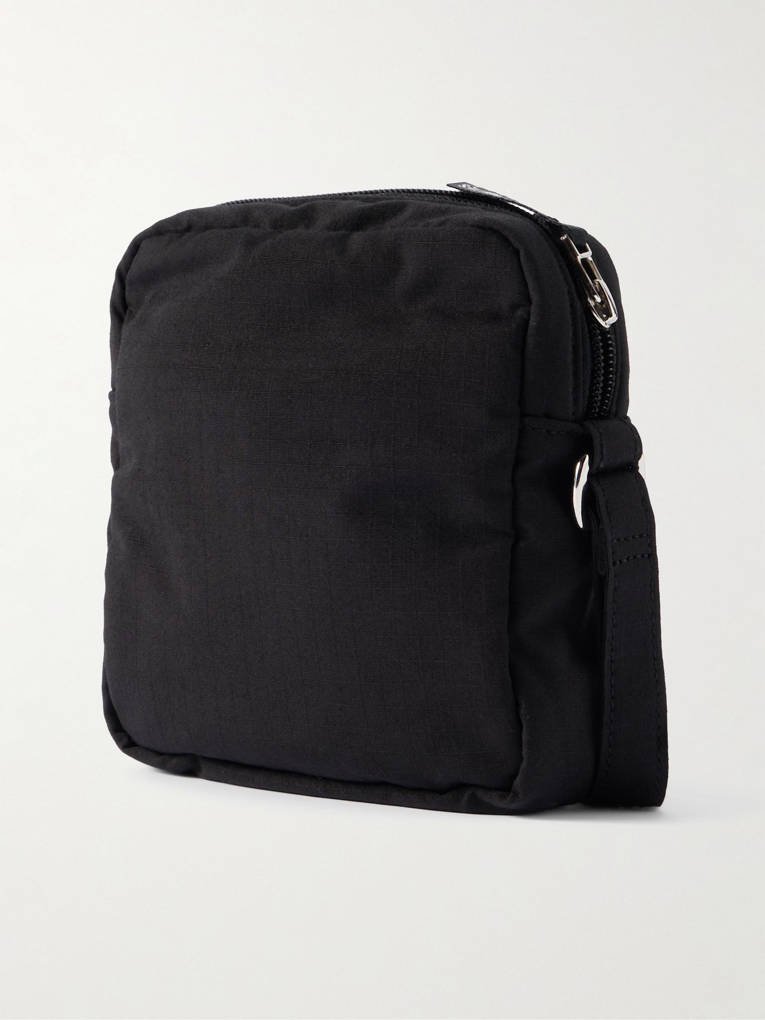 Speak Easy Small Logo-Embroidered Ripstop Pouch Black - 3