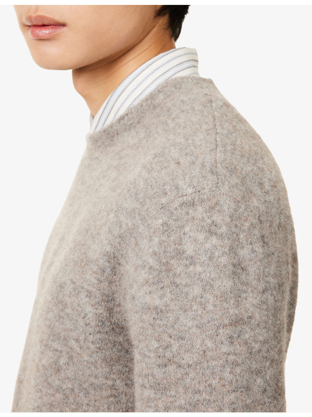 Crewneck Long-Sleeves Knitted Jumper - 5
