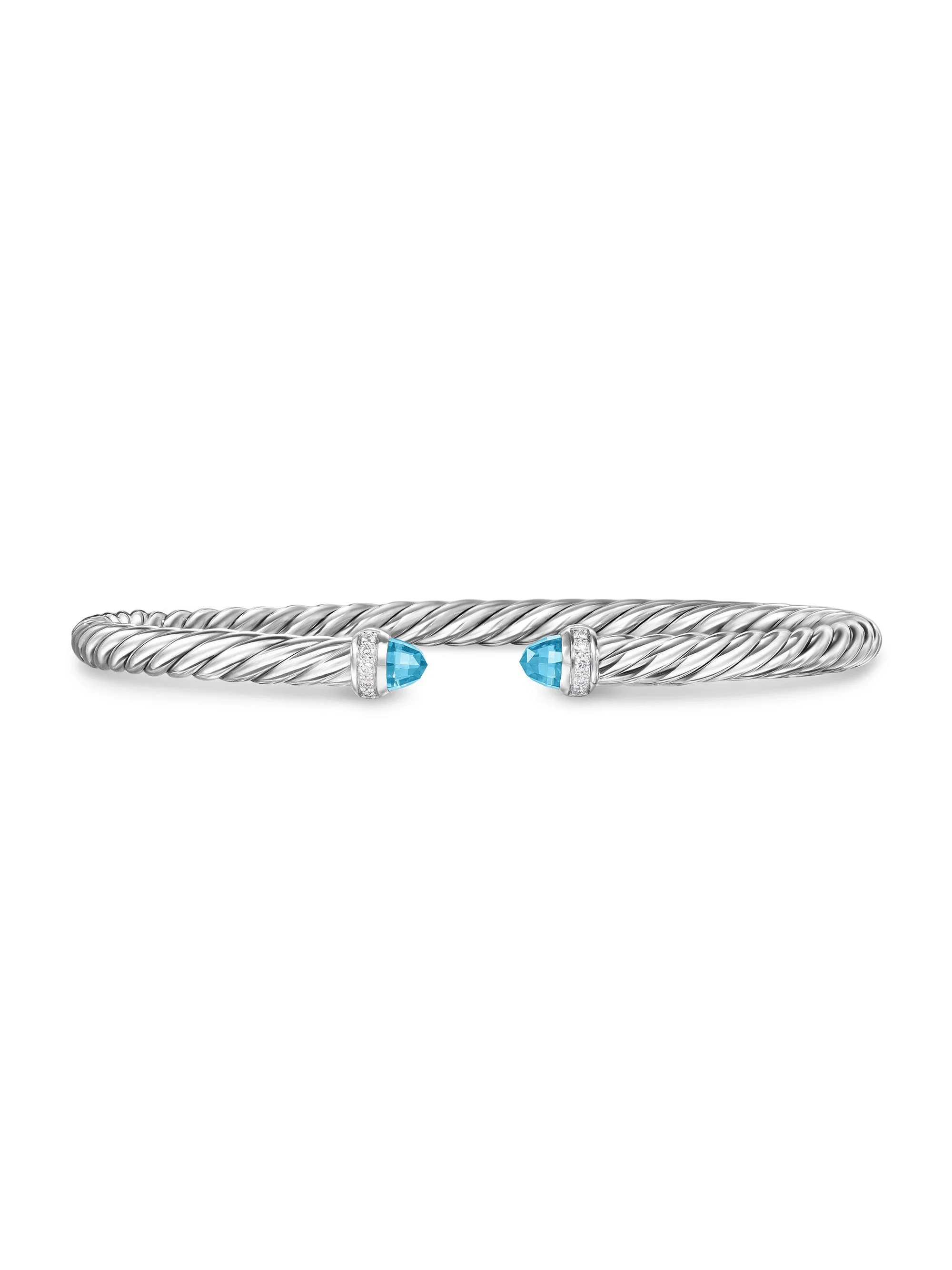 Women's Cablespira Flex Bracelet in Sterling Silver - Blue Topaz - 1