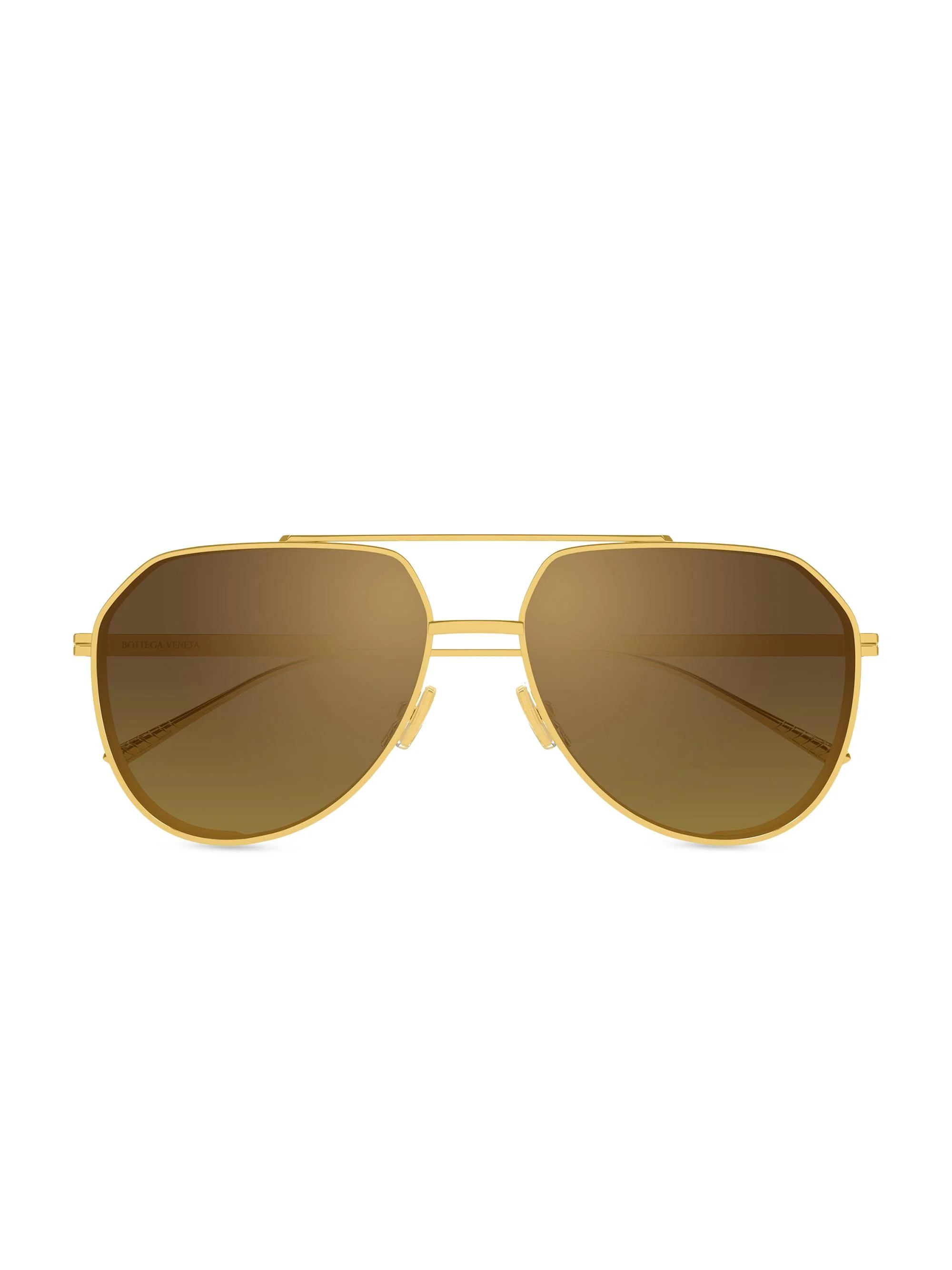 Women's Light Ribbon 60MM Pilot Sunglasses - Gold - 1