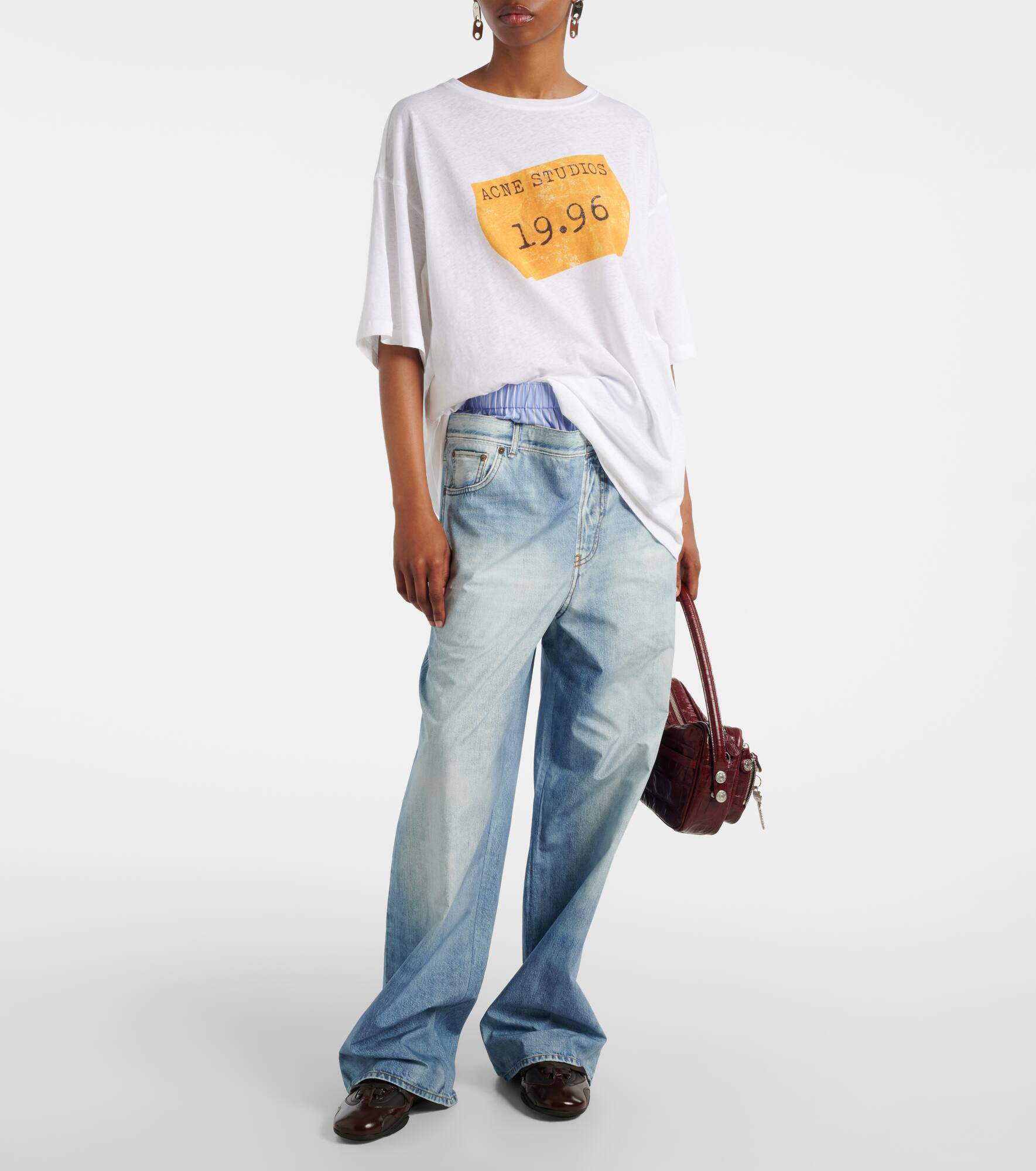 Logo cotton-blend jersey T-shirt - 2
