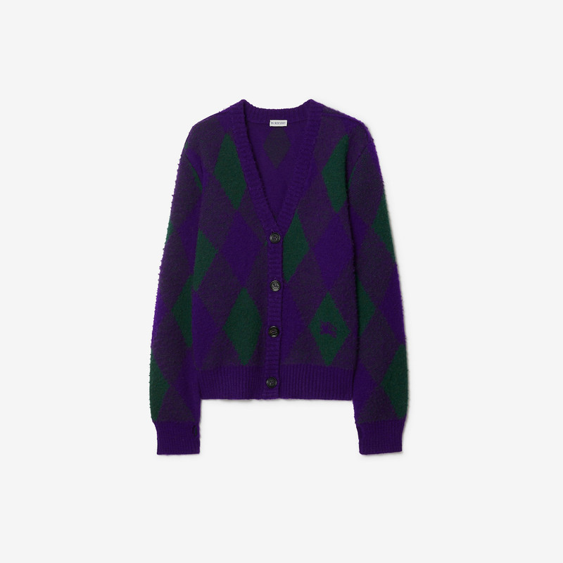 Argyle Wool Cardigan 1