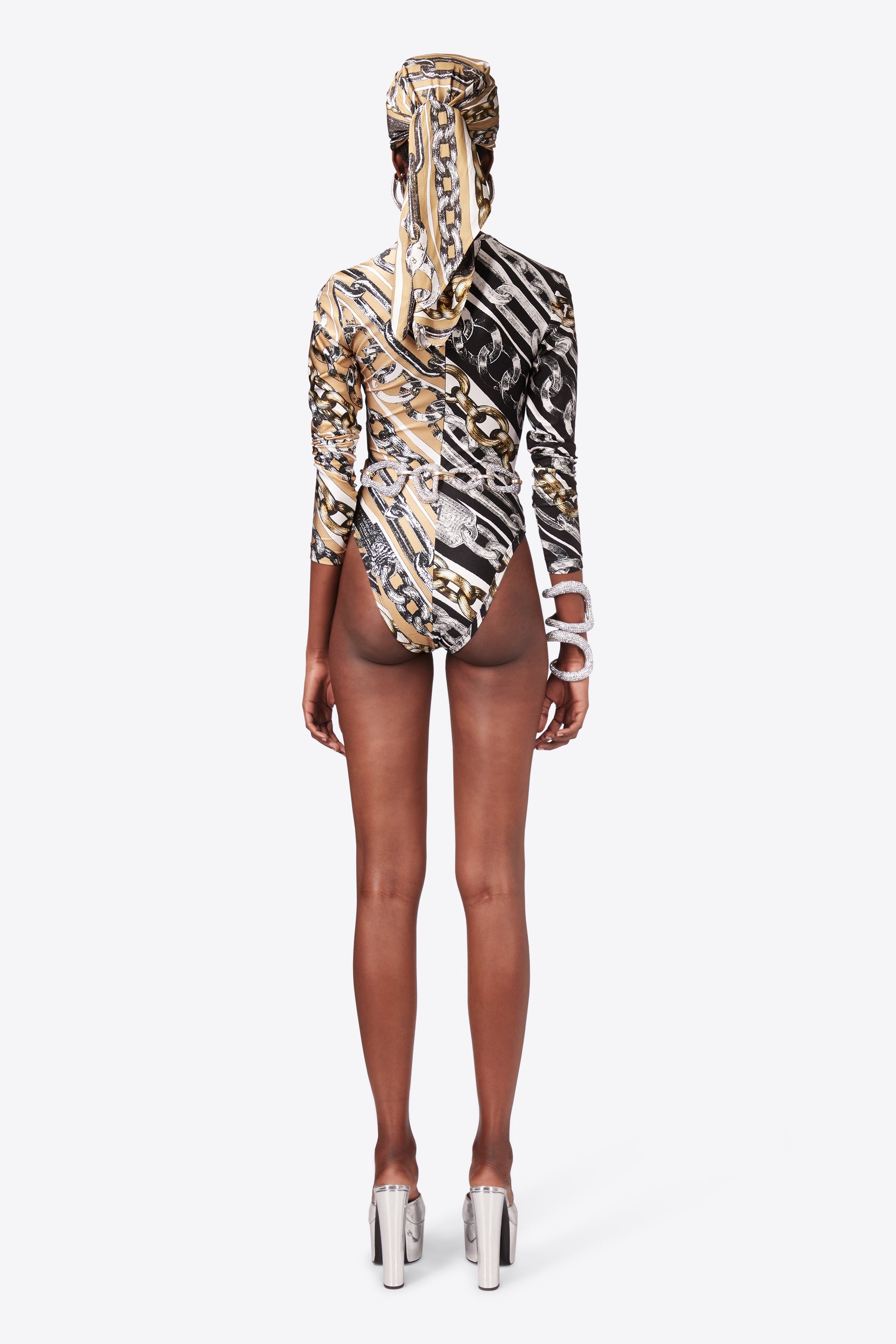 CHAIN PRINTED BODYSUIT - 5