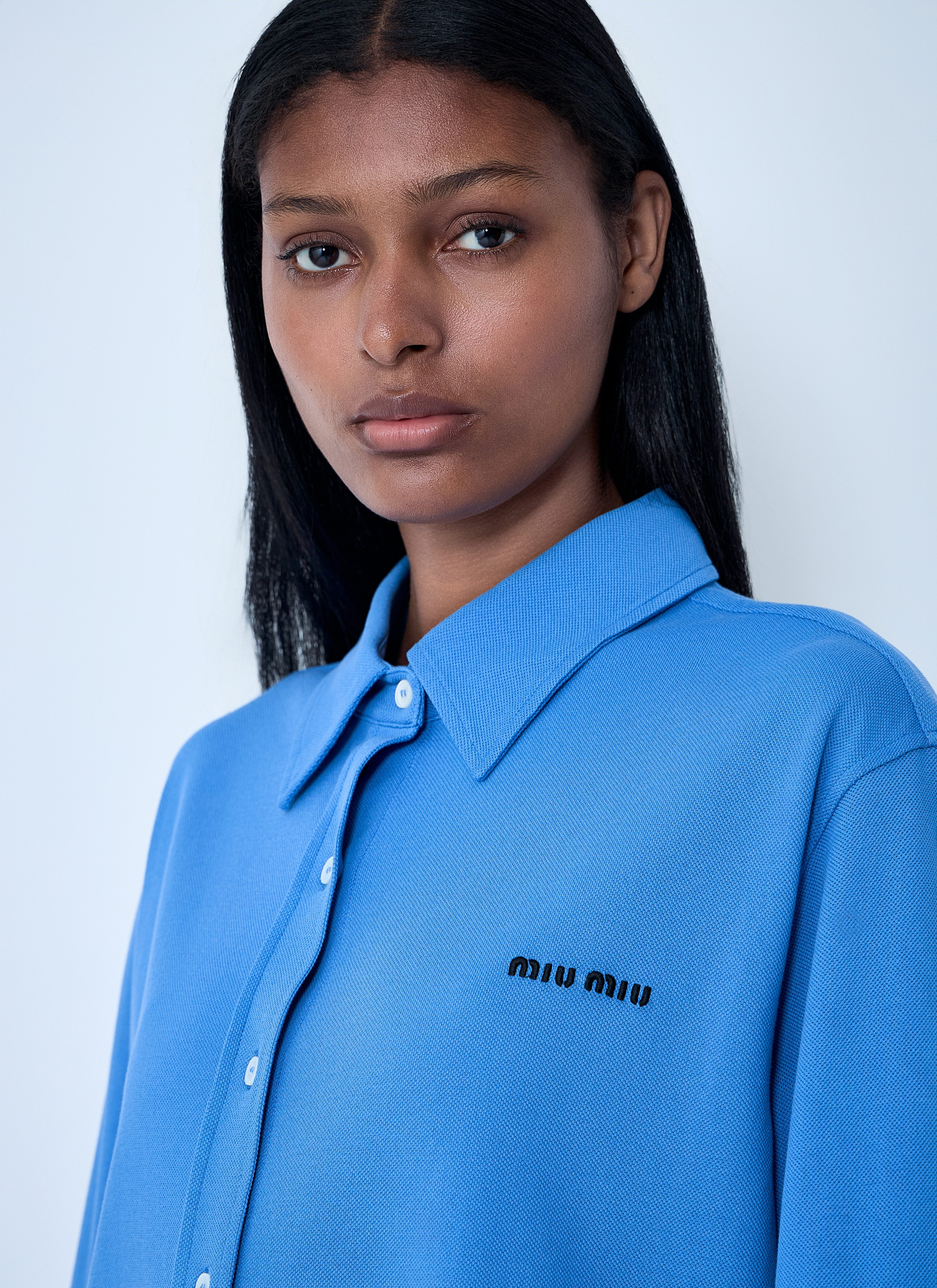Miu Miu Women Logo Motif Shirt - 5