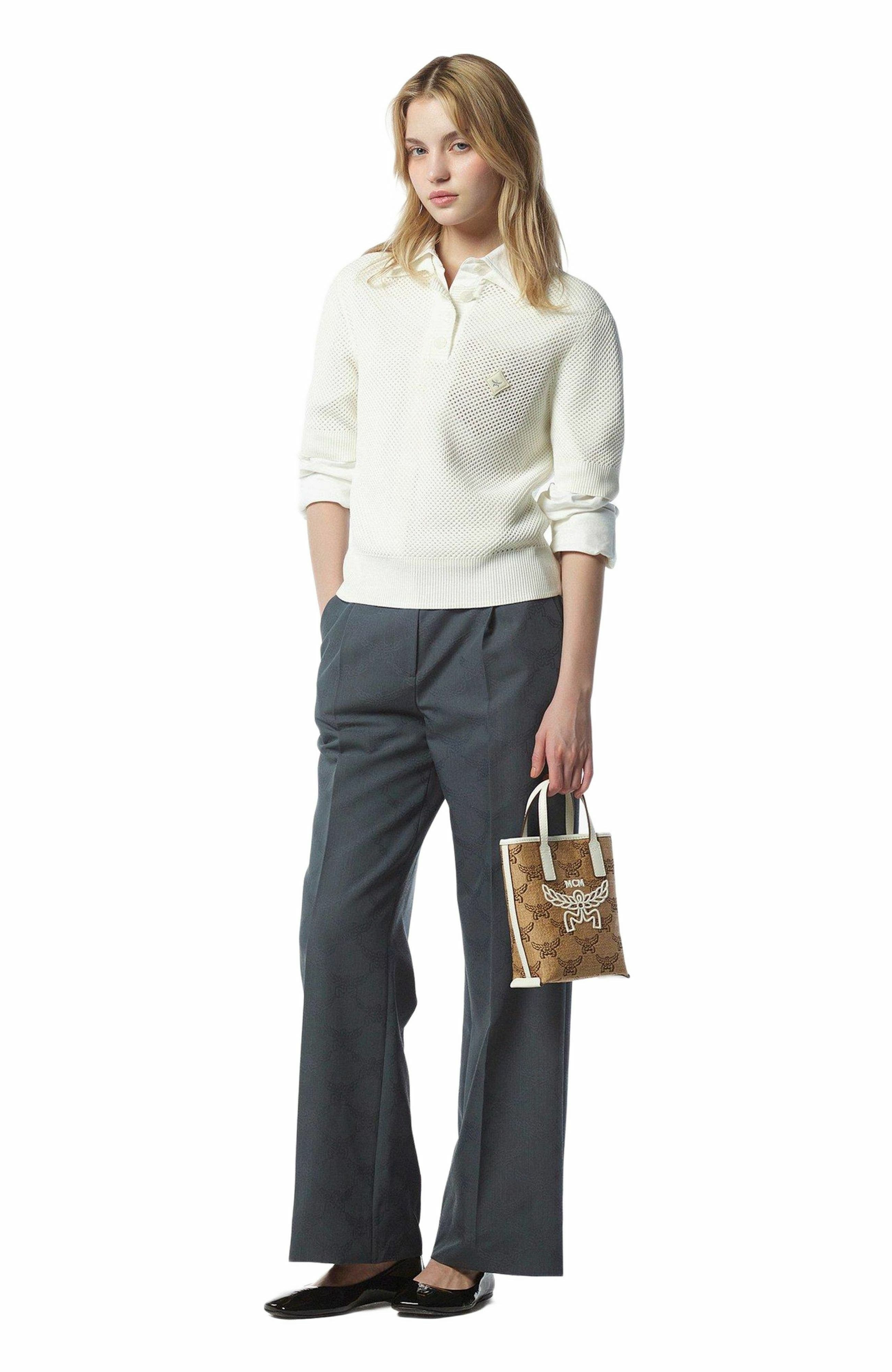 MCM Himmel Crossbody in Lauretos Raffia Jacquard in Beige at Nordstrom - 5