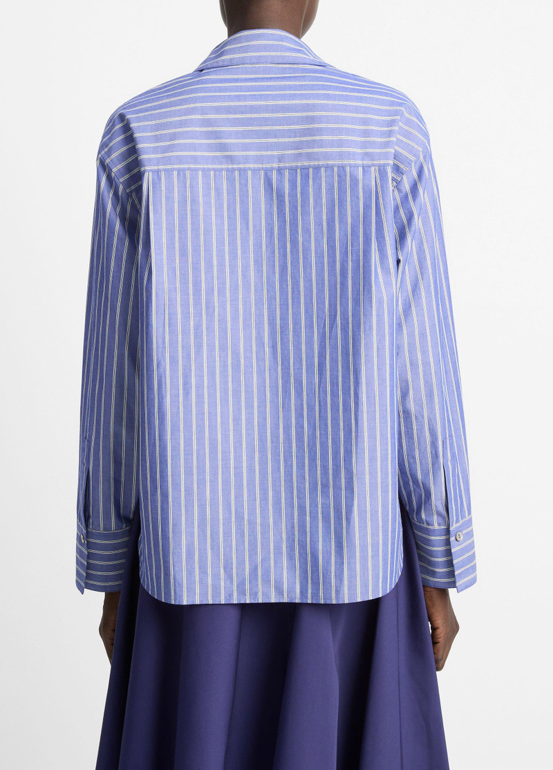 Vince Striped Cotton Relaxed Popover Shirt outlook