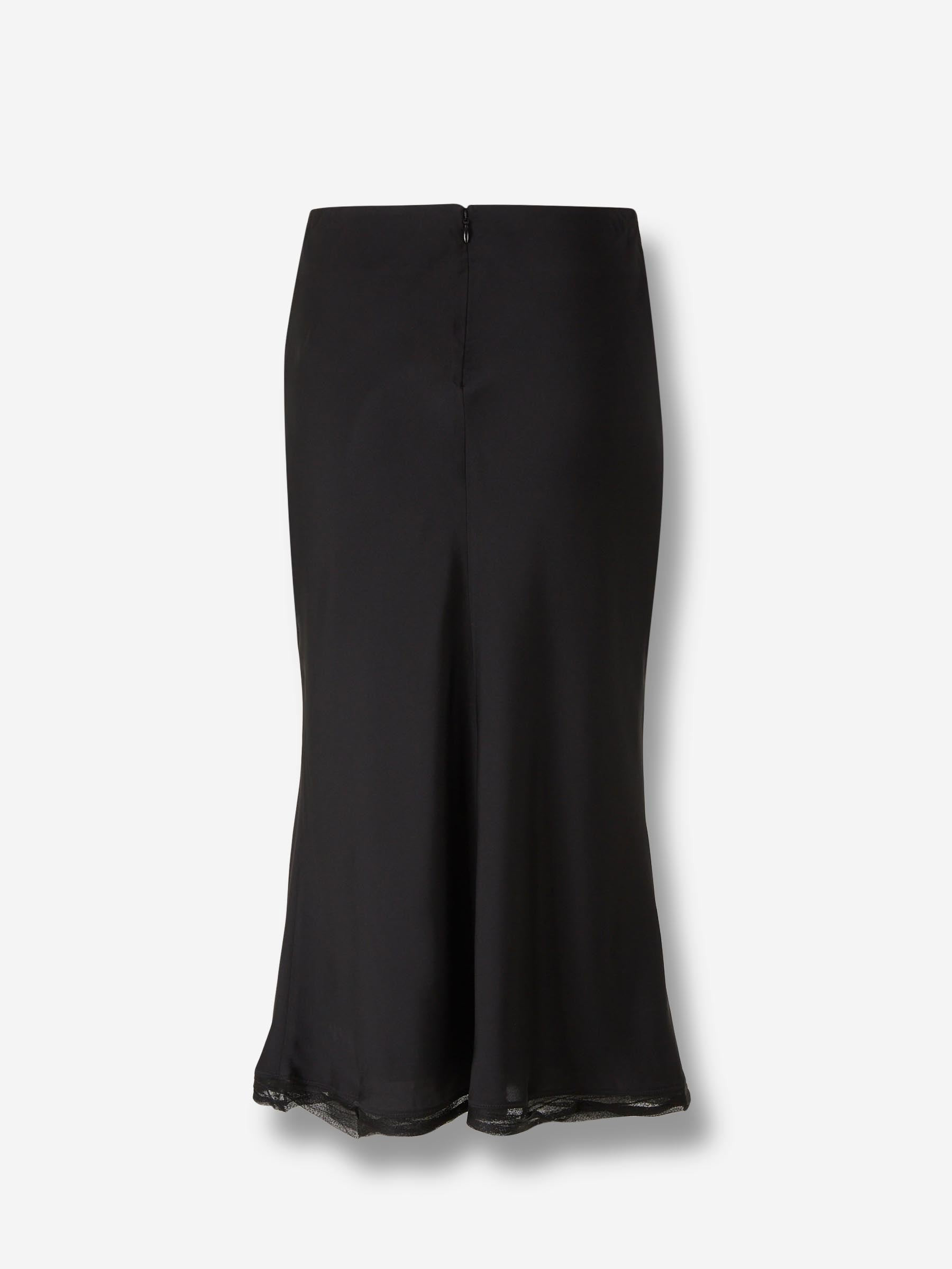 SILK STRAIGHT SKIRT - 2