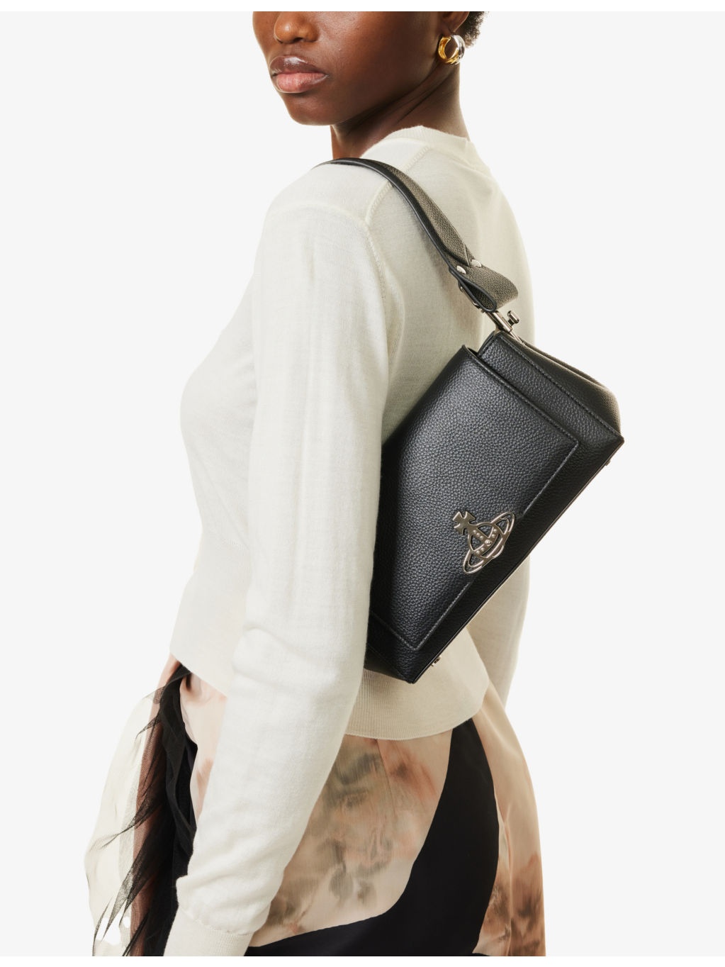 Hazel Medium Faux-Leather Shoulder Bag - 3