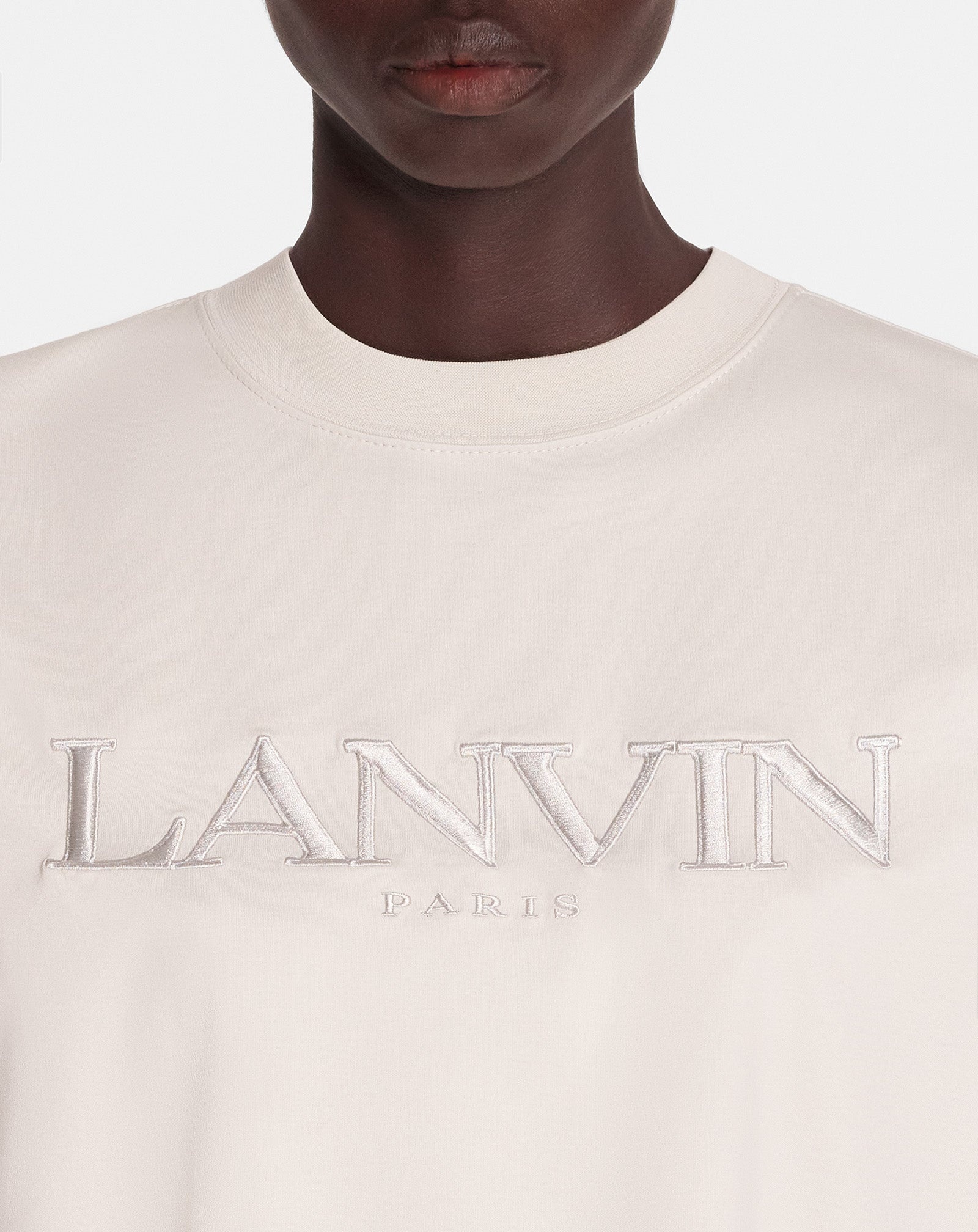 OVERSIZED LANVIN PARIS EMBROIDERED T-SHIRT - 5