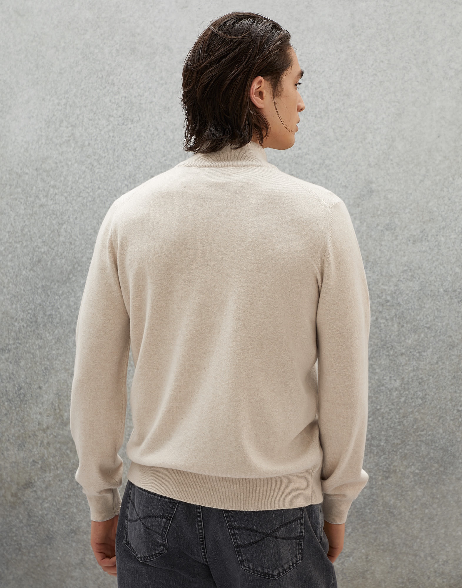 Cashmere turtleneck cardigan with zipper - 2