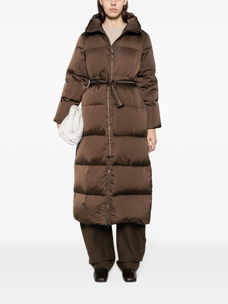 PESERICO Monili-chain belted puffer jacket outlook
