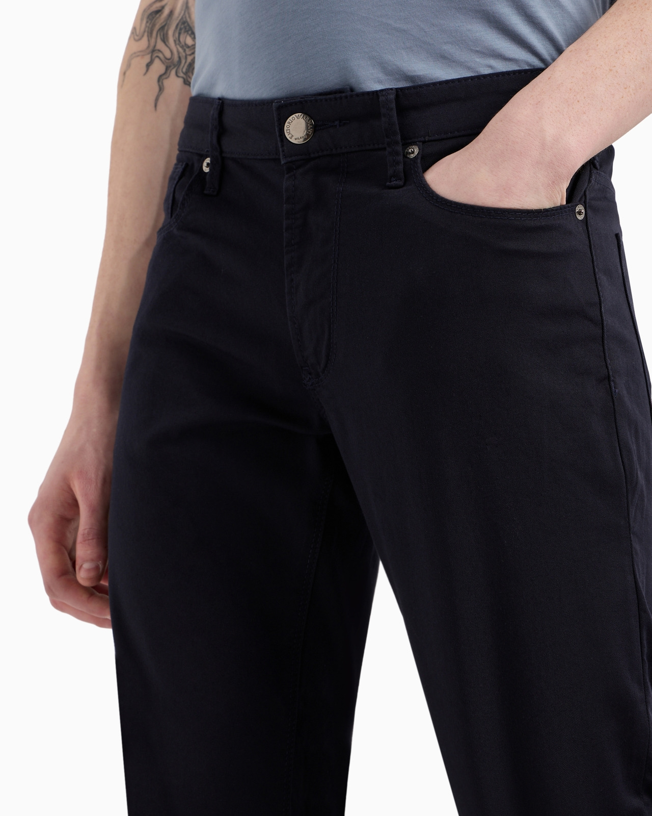 J06 COMFORT STRETCH-GABARDINE, SLIM-FIT TROUSERS - 5