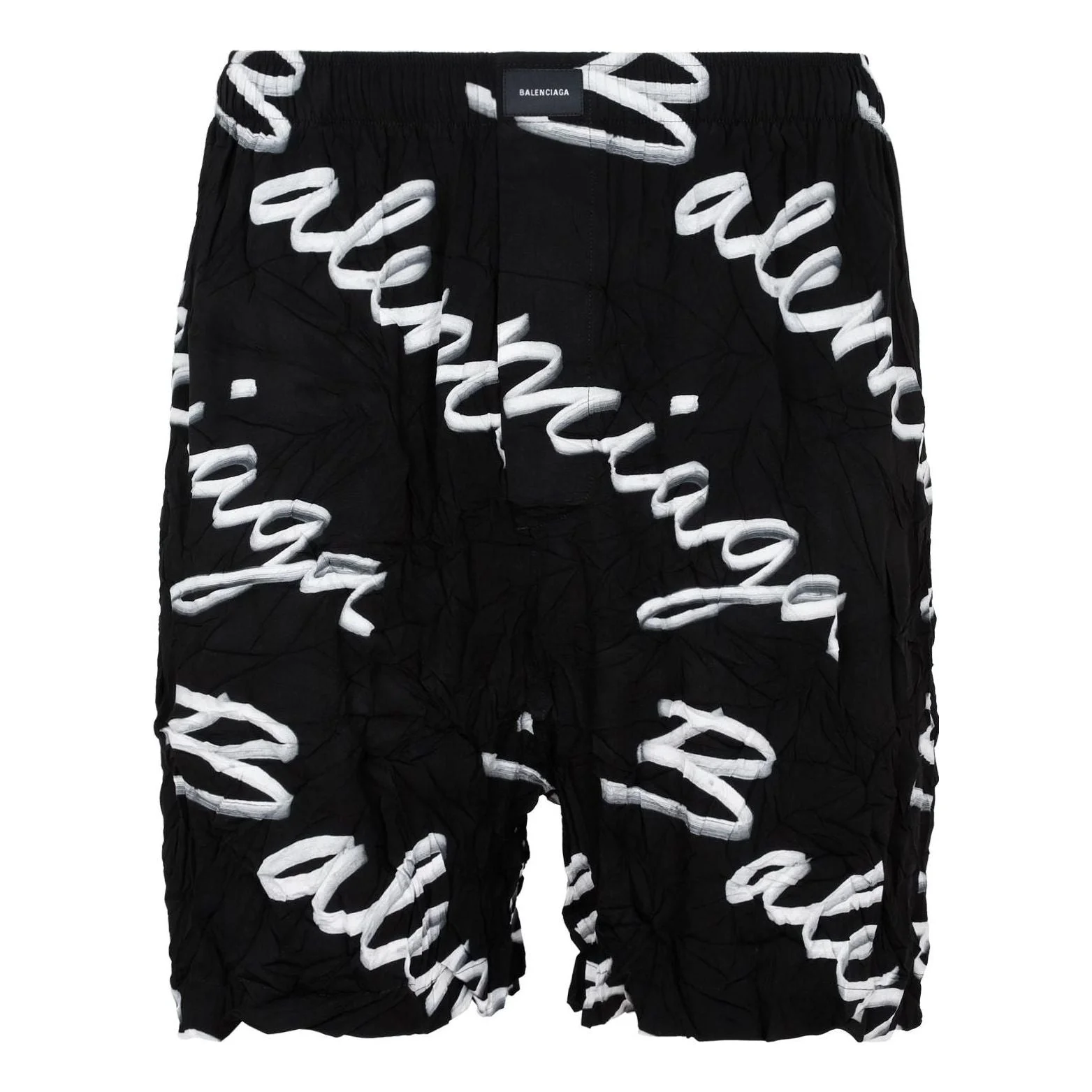 Balenciaga Scribble Logo Bermuda Shorts 'Black' 672410TML131070 - 1