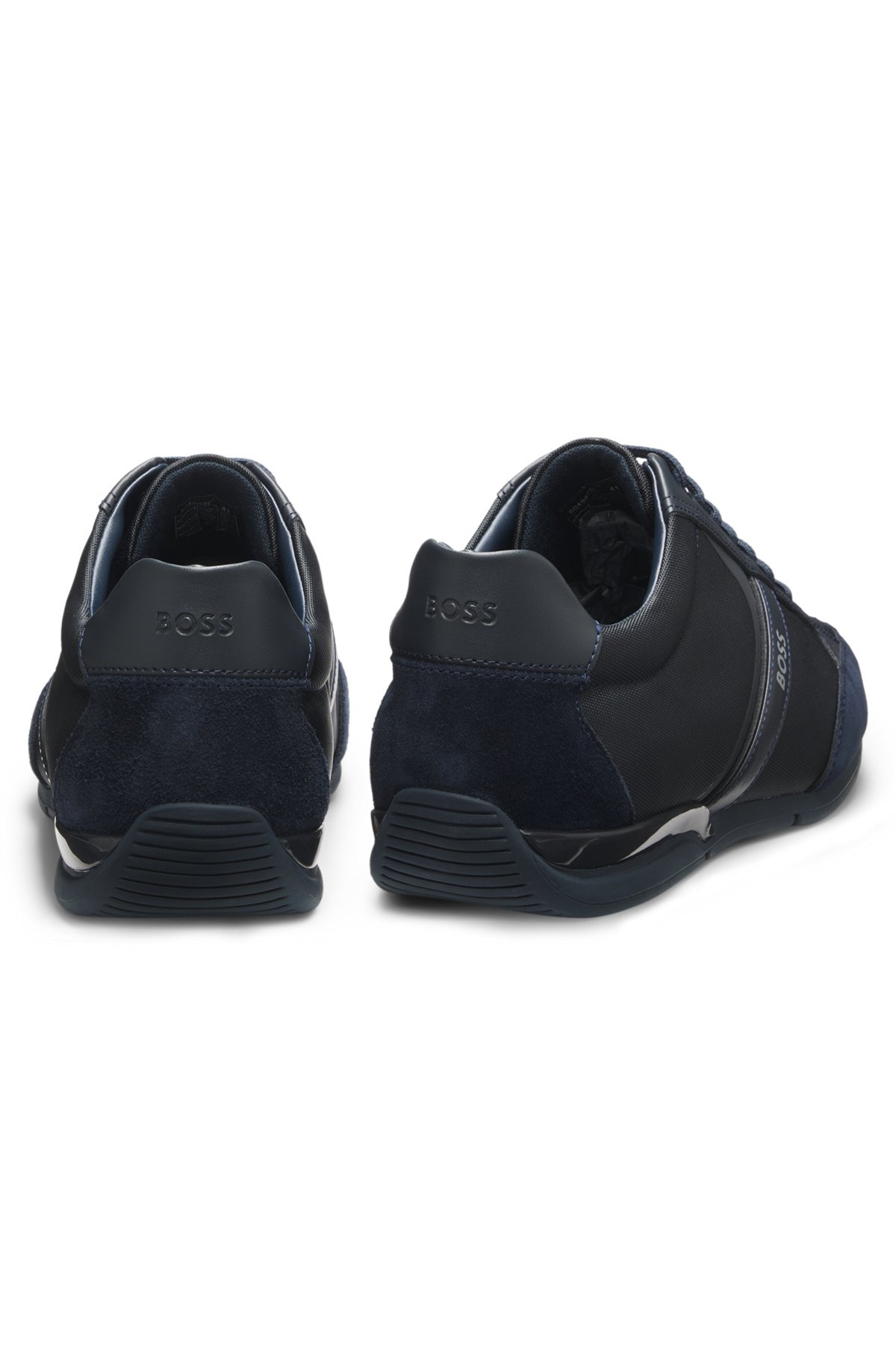 MIXED-MATERIAL TRAINERS WITH SUEDE AND FAUX LEATHER - 5
