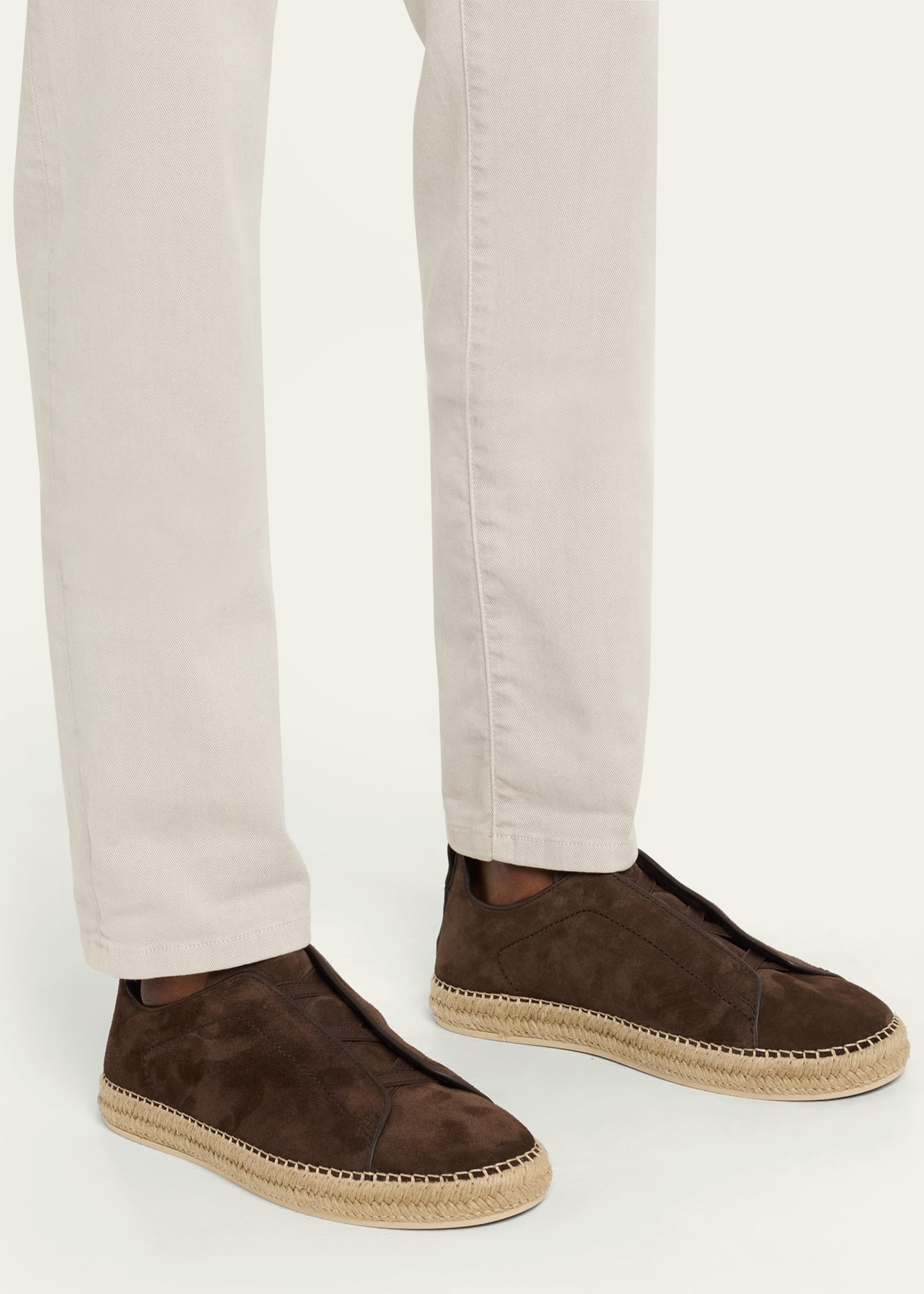 Men's Triple Stitch Suede Espadrille Sneakers - 2