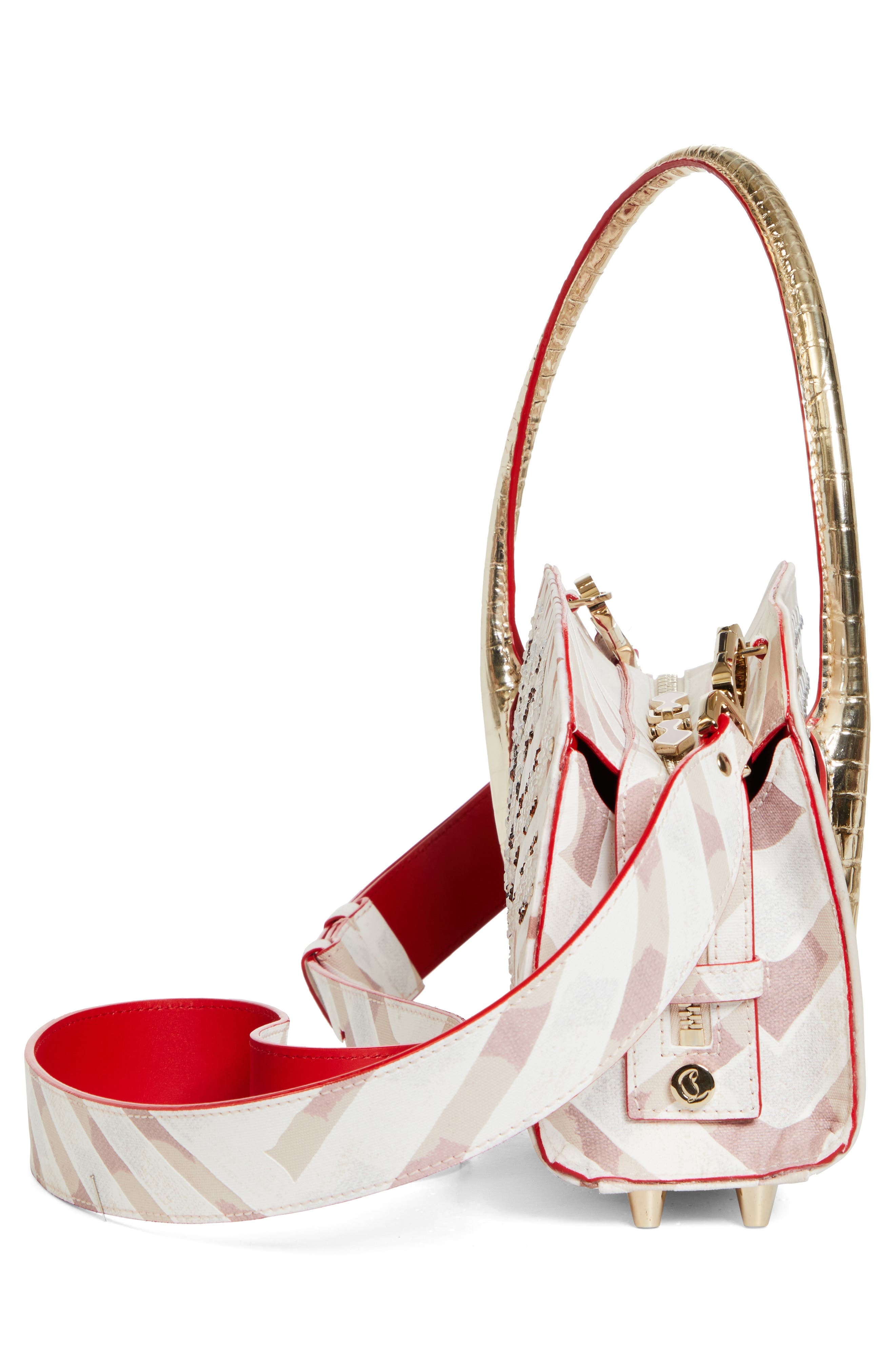 Christian Louboutin Eloise Gaagal Grommets Baguette Bag in Multi Leche at Nordstrom - 6