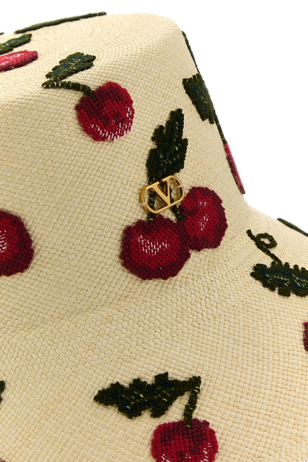 Embroidered straw Cherryfic hat - 4