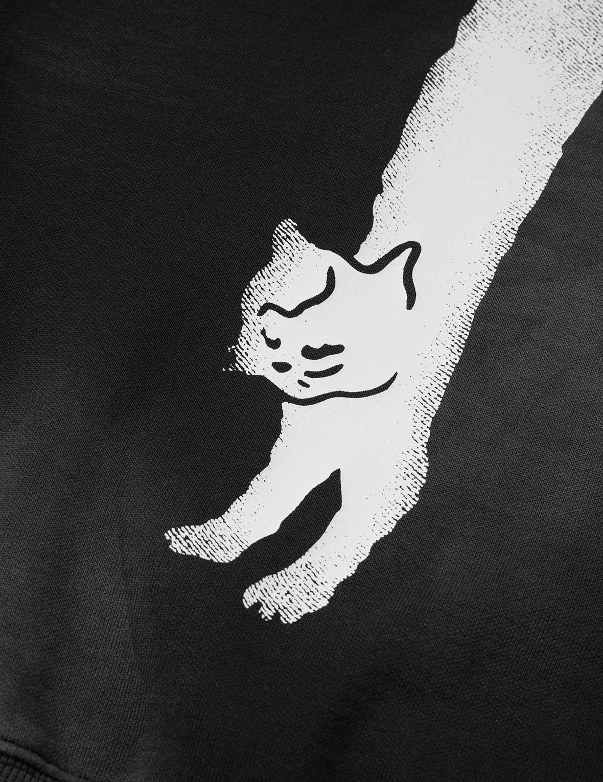 Fuzzy Cat Daicock Print Cropped Hoodie - 5
