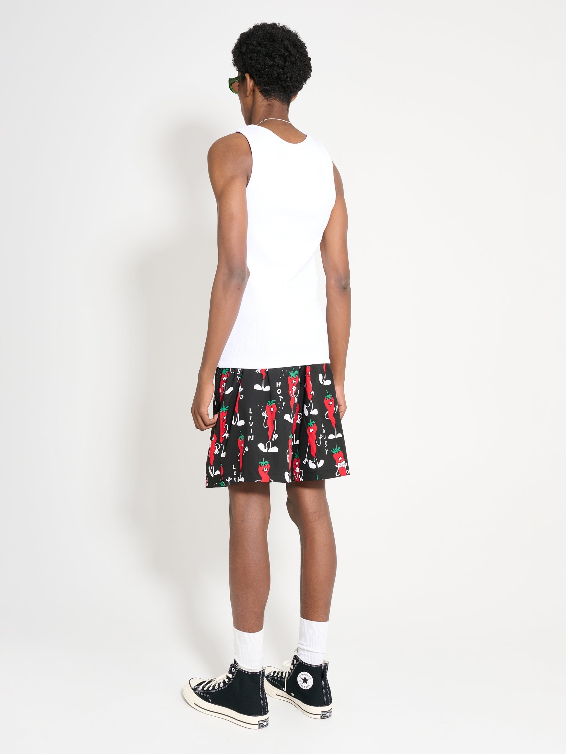 JUNYA WATANABE MAN X LOUSY LIVIN PRINTED BOXER SHORTS BLACK / YELLOW - 5