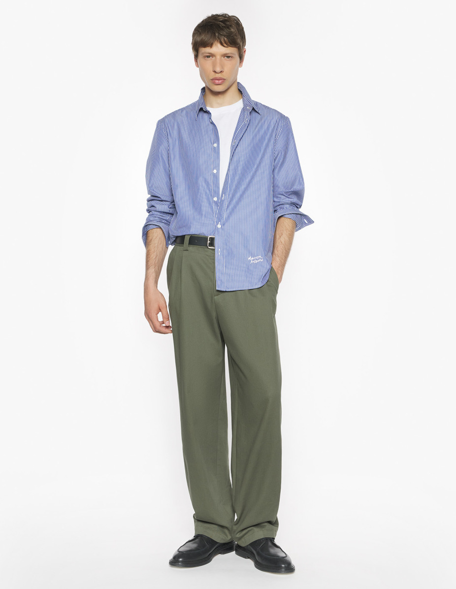 MAISON KITSUNE HANDWRITING STRIPED CLASSIC SHIRT - 2