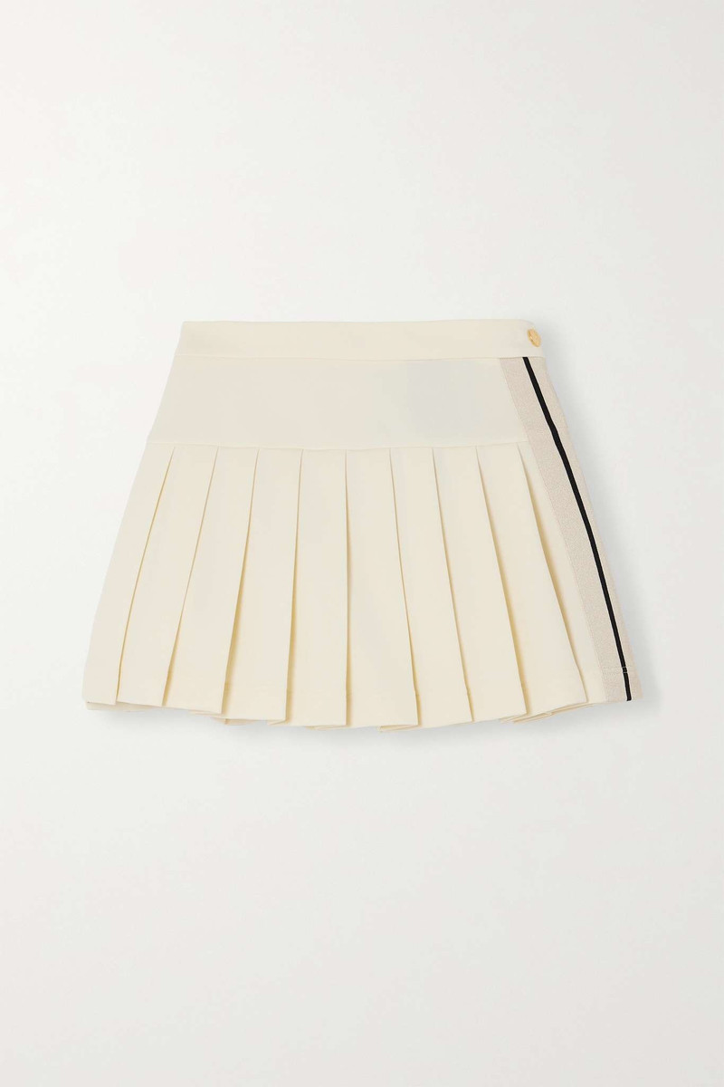 Pleated crepe tennis skirt 1