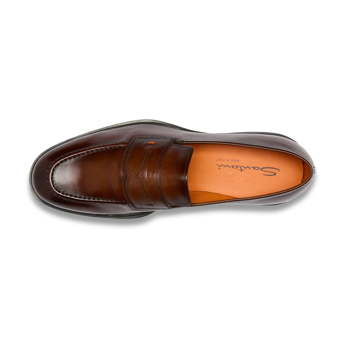 Men's dark brown leather Easy loafer - 5