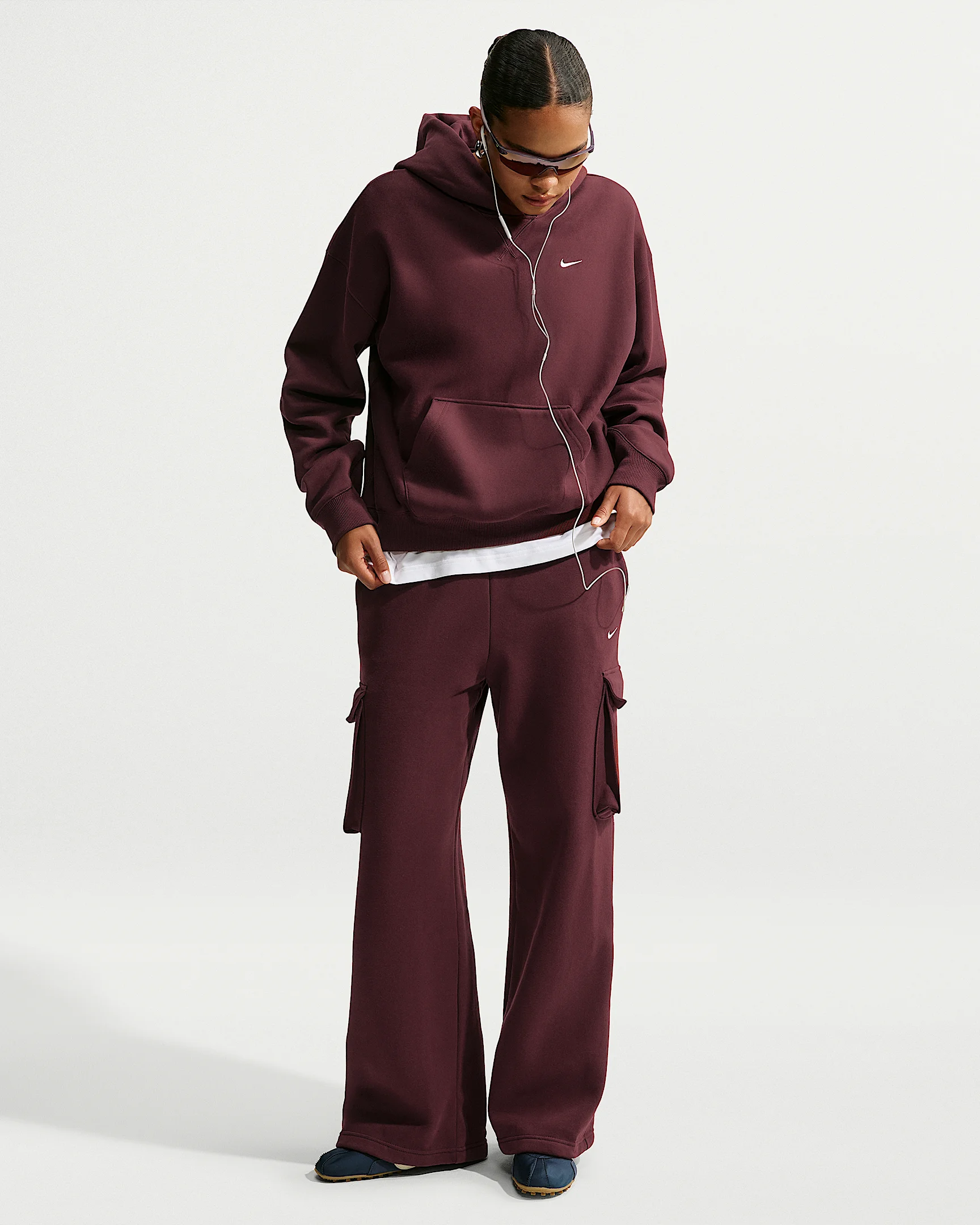 Nike Studio Fleece Medium Weight Women's Oversized High-Rise Cargo Pants - 1