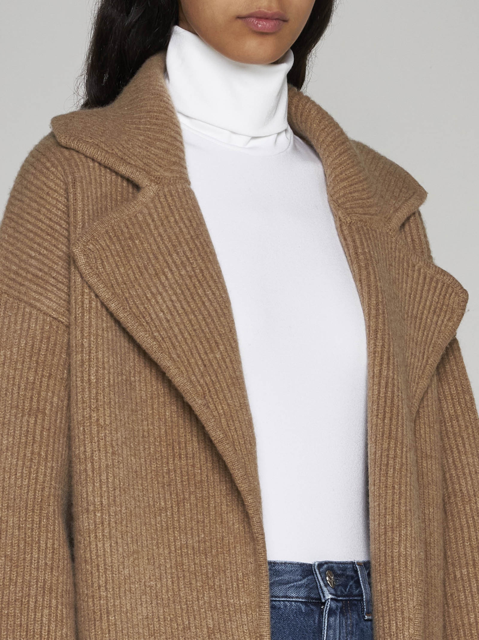Wool-blend knit cardi-coat - 4