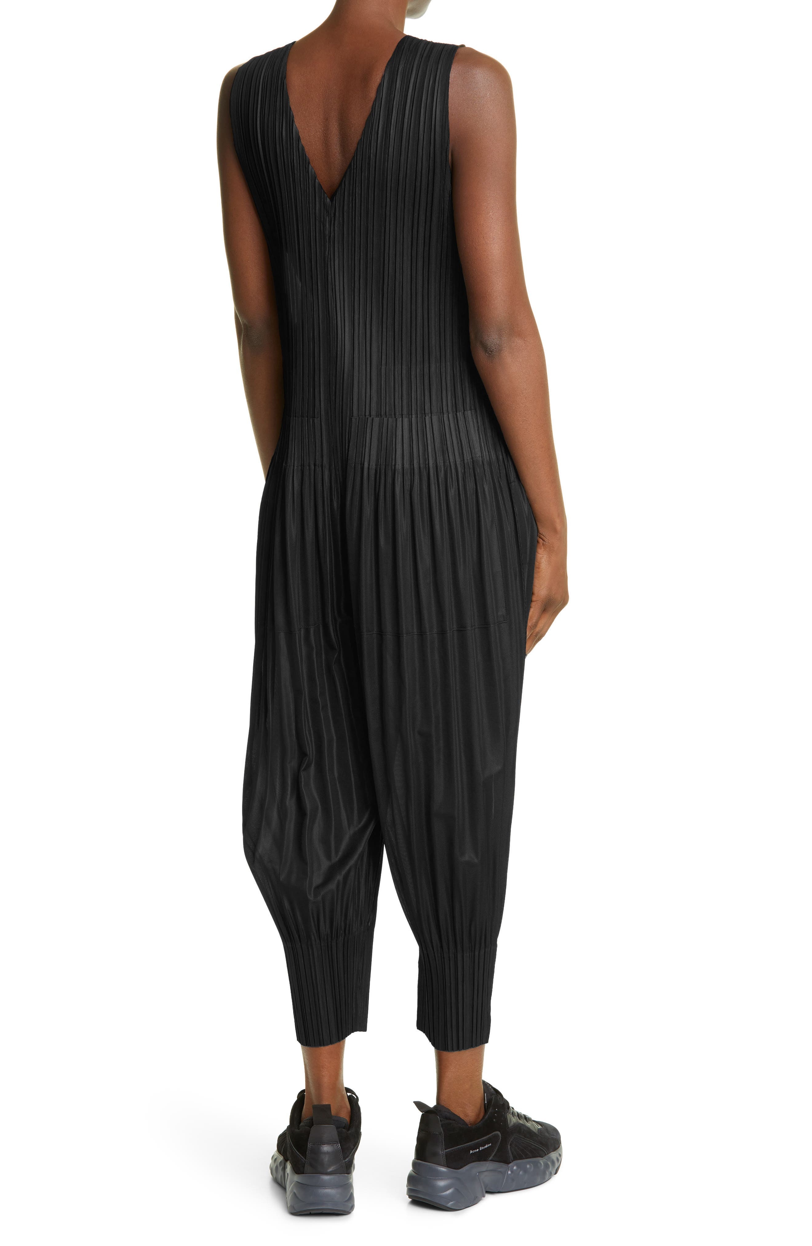 Pleats Please Issey Miyake Pleated Sleeveless Jumpsuit in Black at Nordstrom - 2