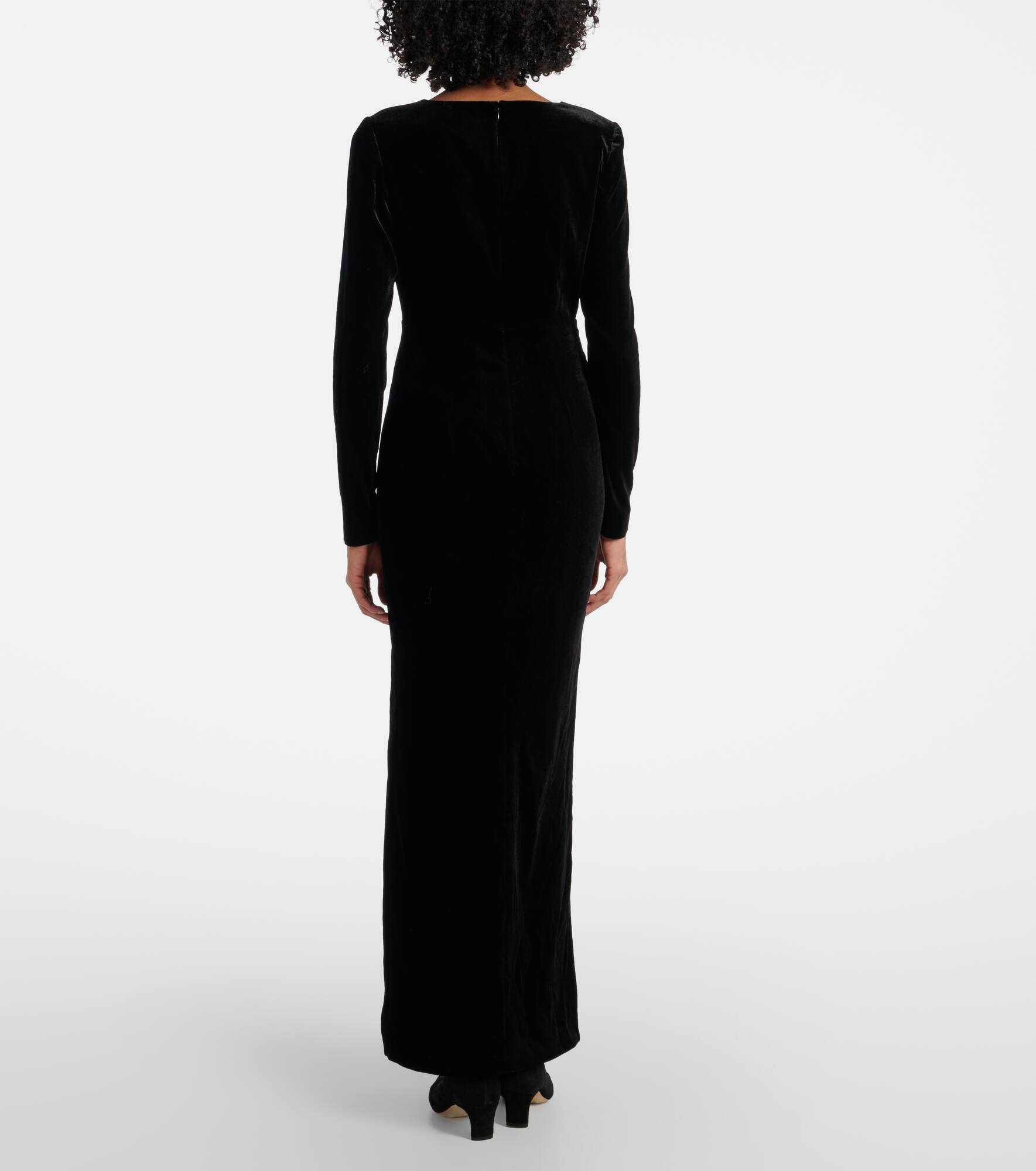 Velvet maxi dress - 3