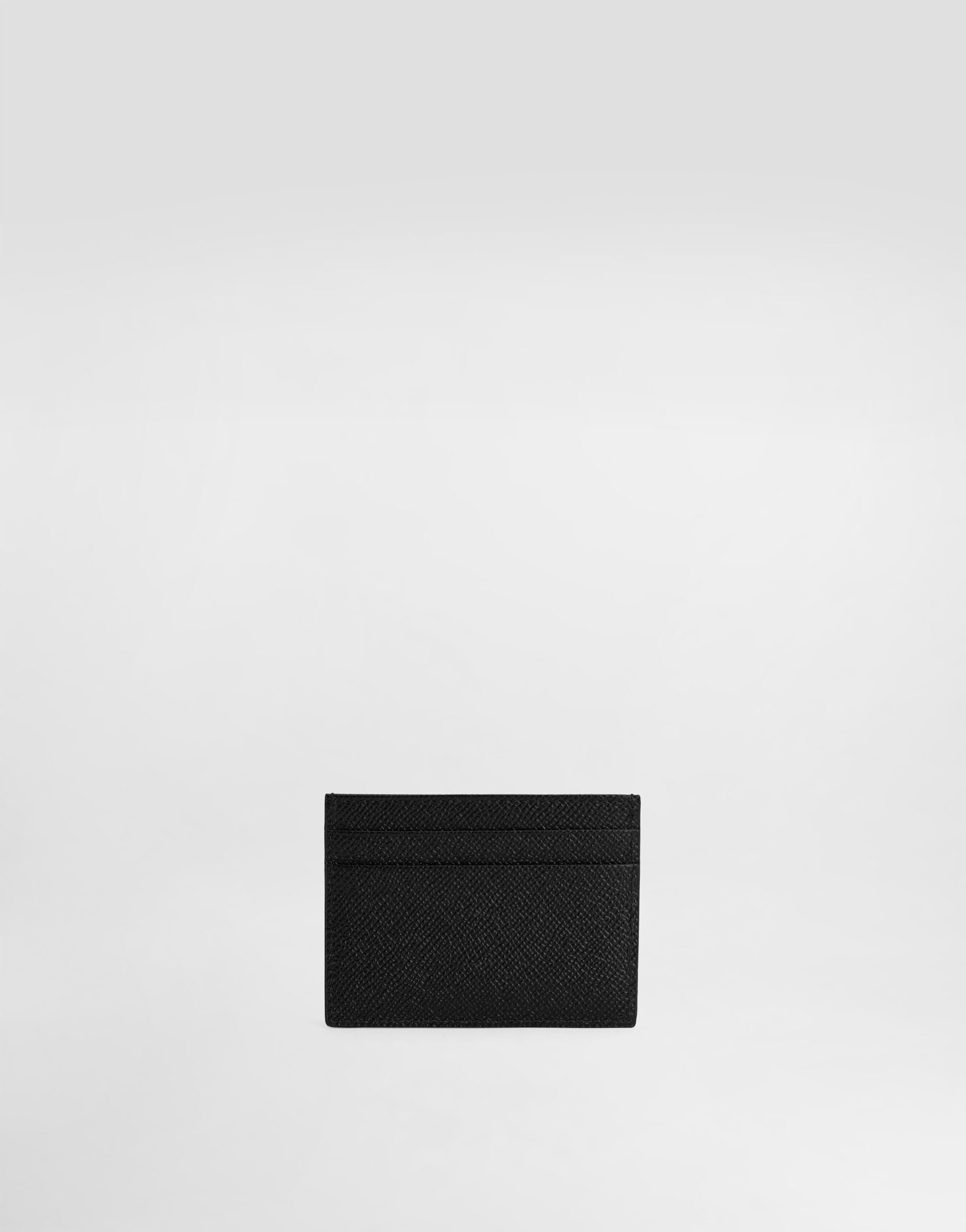 Calfskin card holder with branded plate - 3