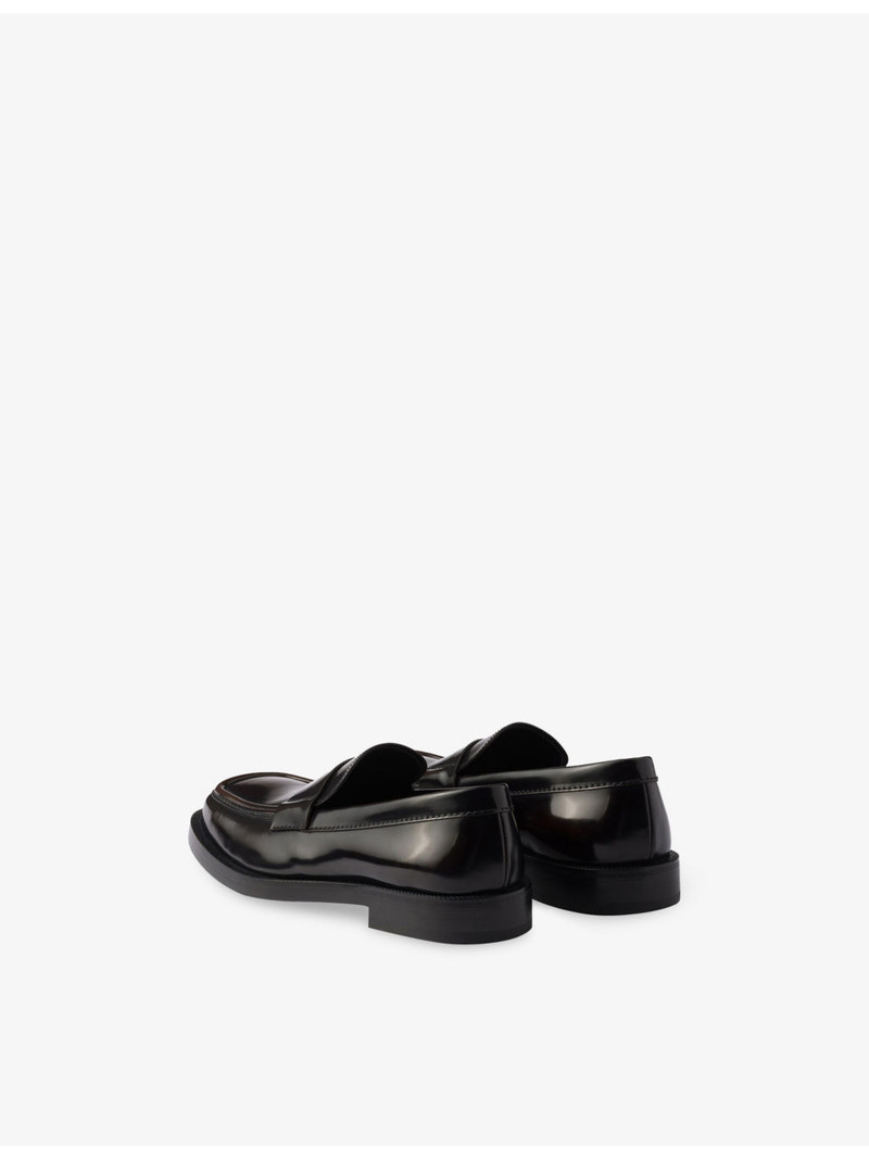 Prada Brand-Debossed Leather Loafers outlook