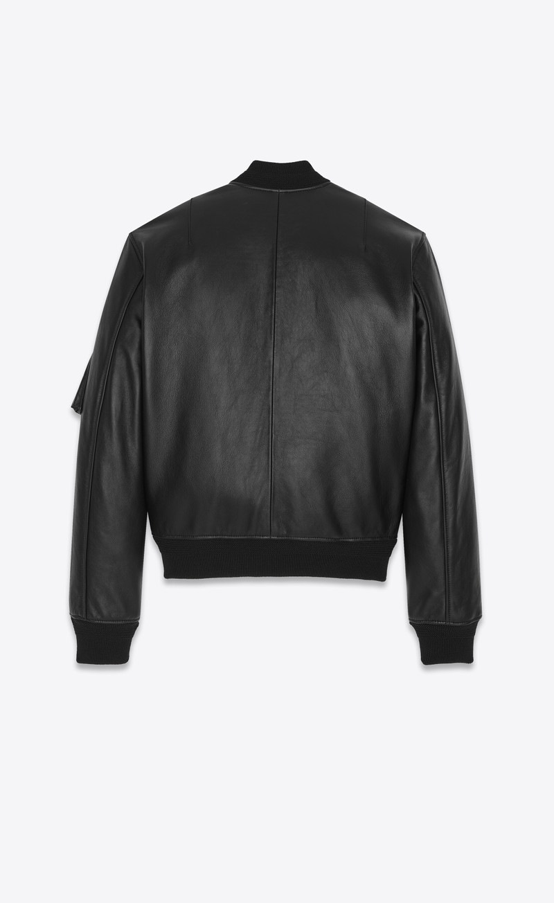 SAINT LAURENT bomber jacket in lambskin outlook