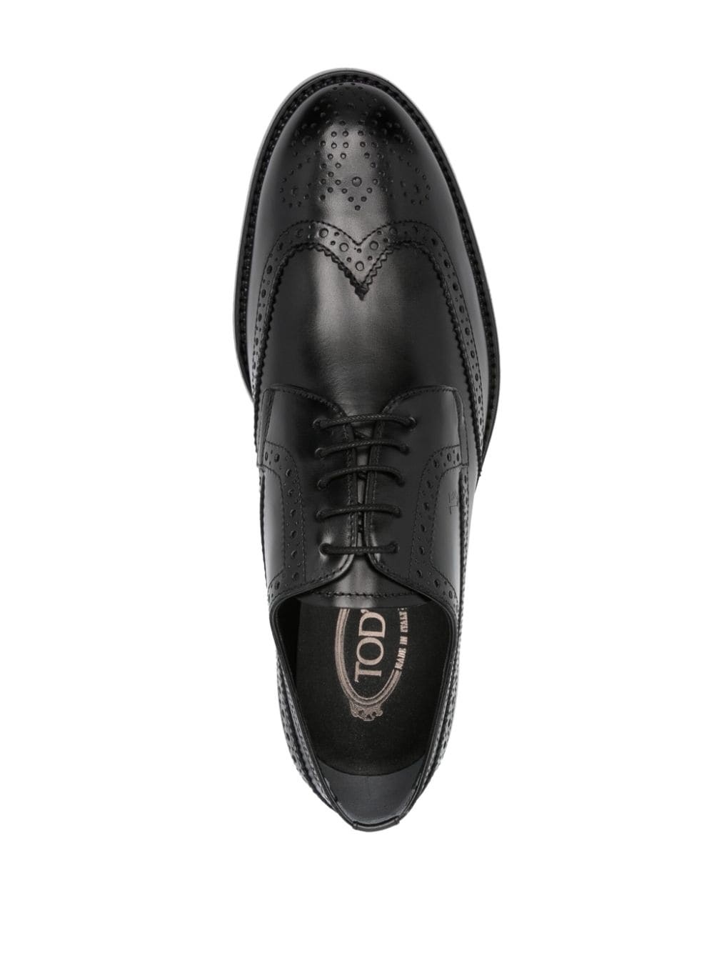 polished-finish lace-up brogues - 8