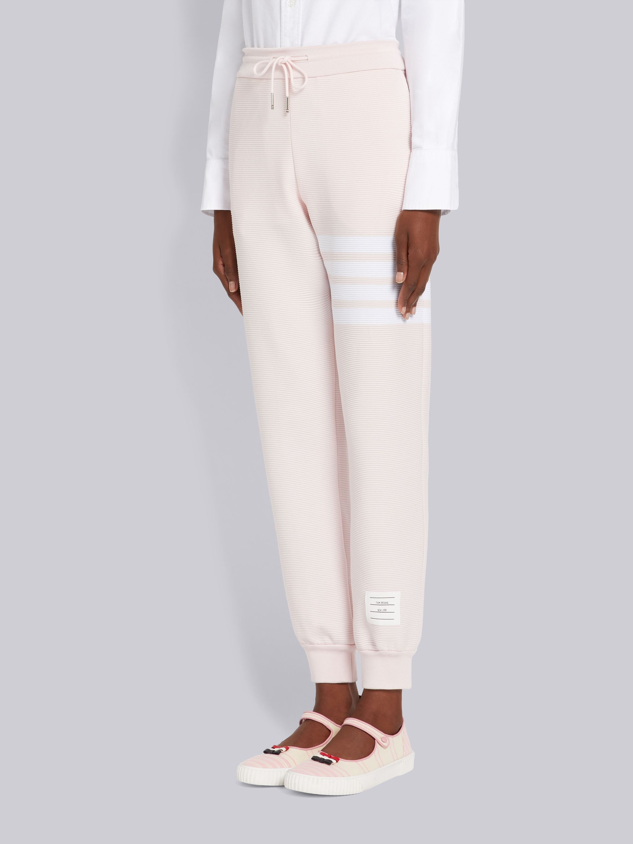 Light Pink Ottoman Rib 4-Bar Sweatpant - 2
