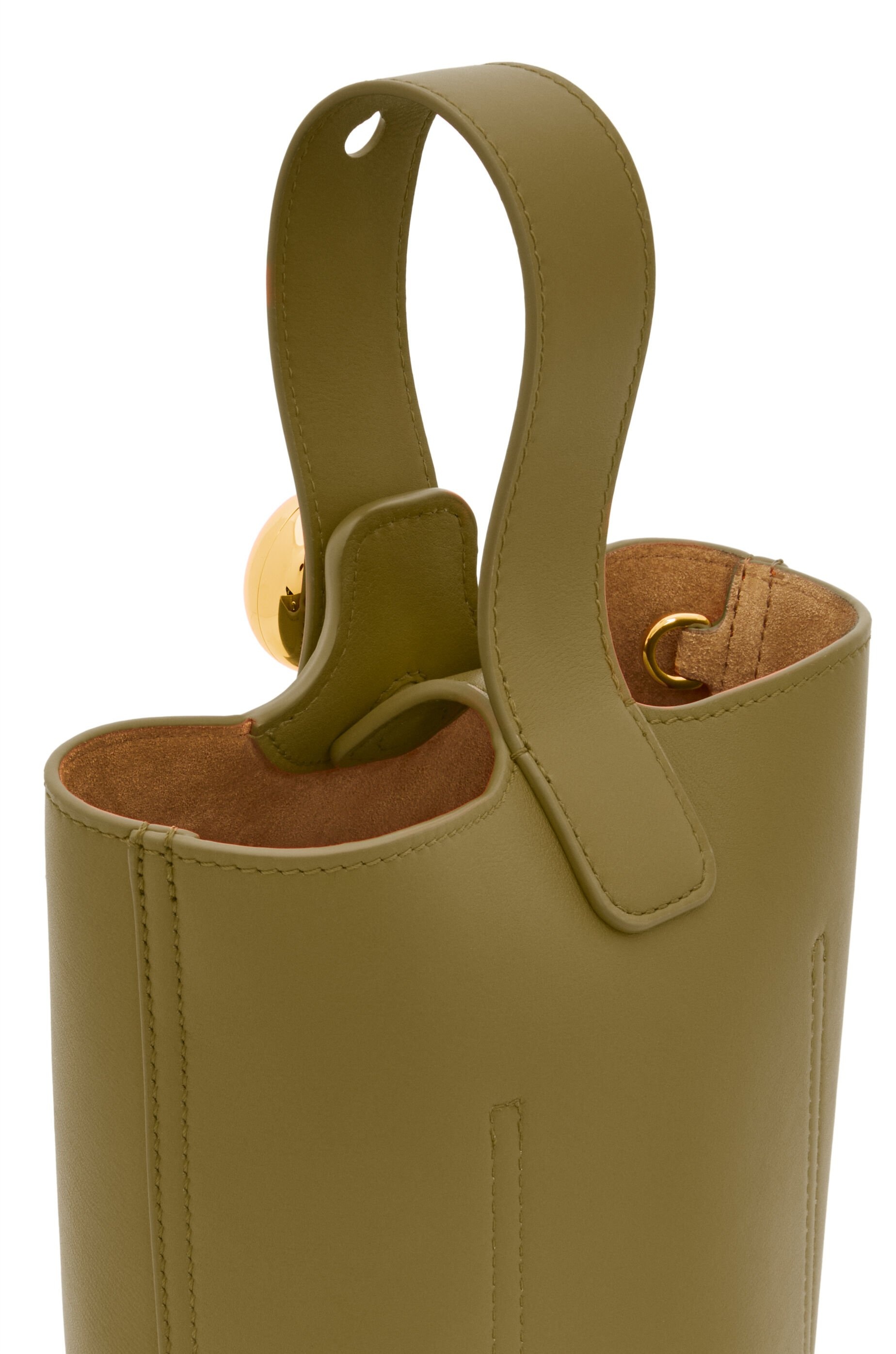 Mini Pebble Bucket bag in mellow calfskin - 8