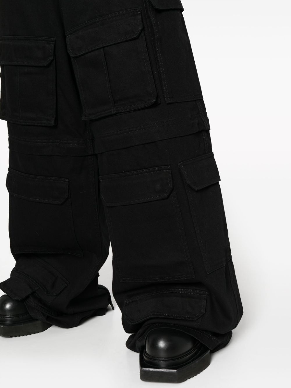 wide-leg cargo trousers - 6