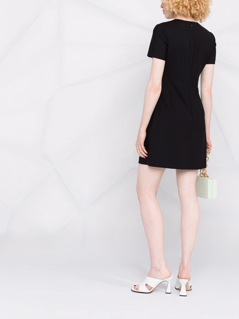 short-sleeve wool T-shirt dress - 6