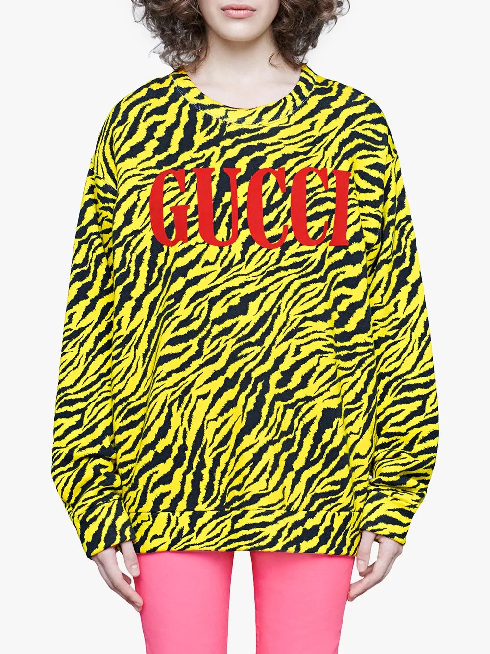 Oversize sweatshirt with zebra print - 3