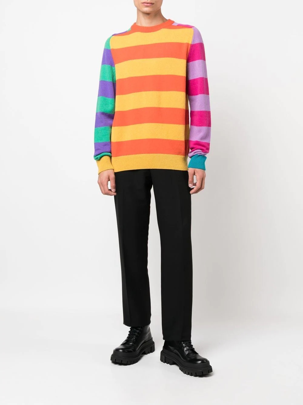 stripe-pattern jumper - 2