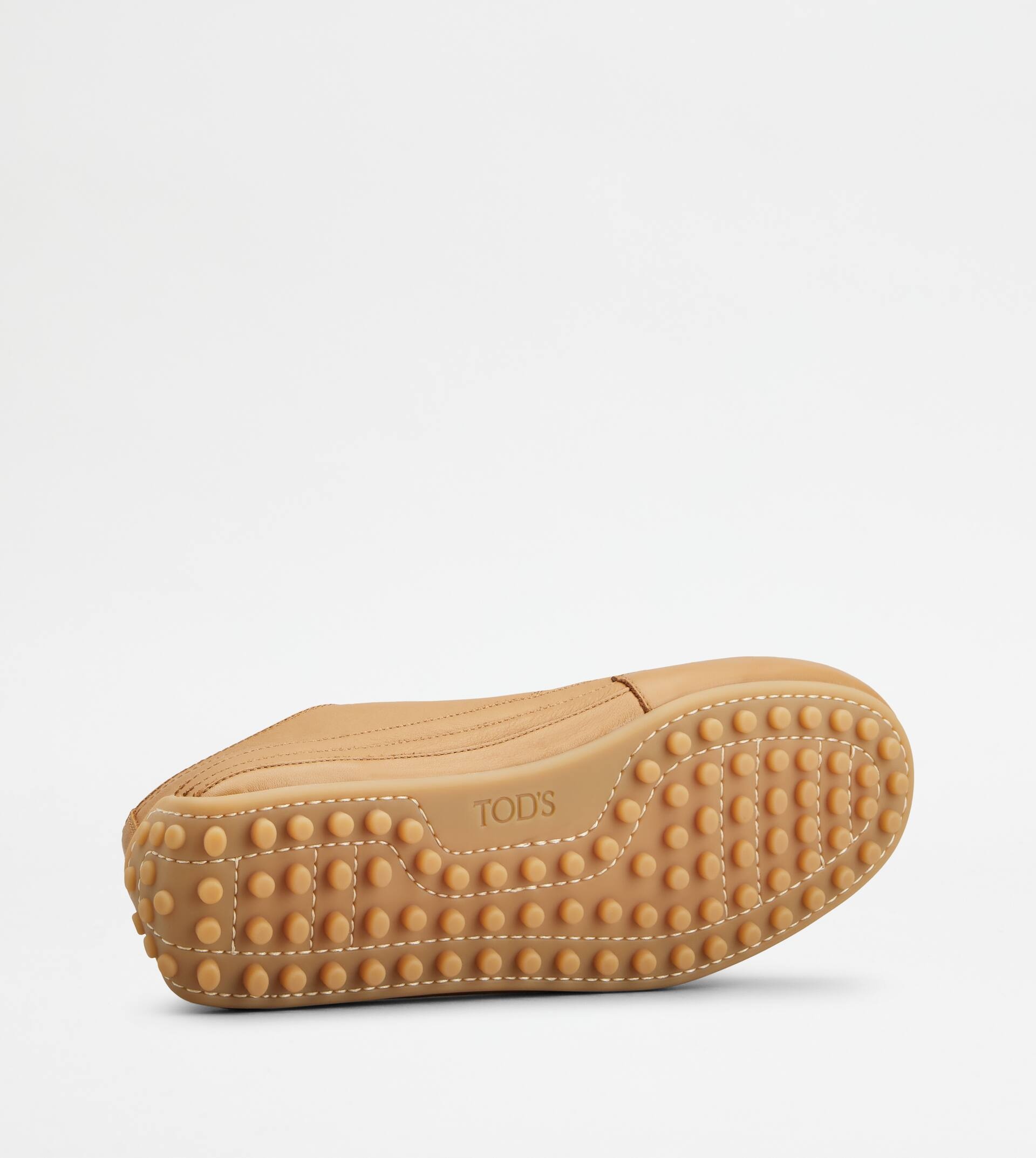 SNEAKERS IN LEATHER - BROWN - 4