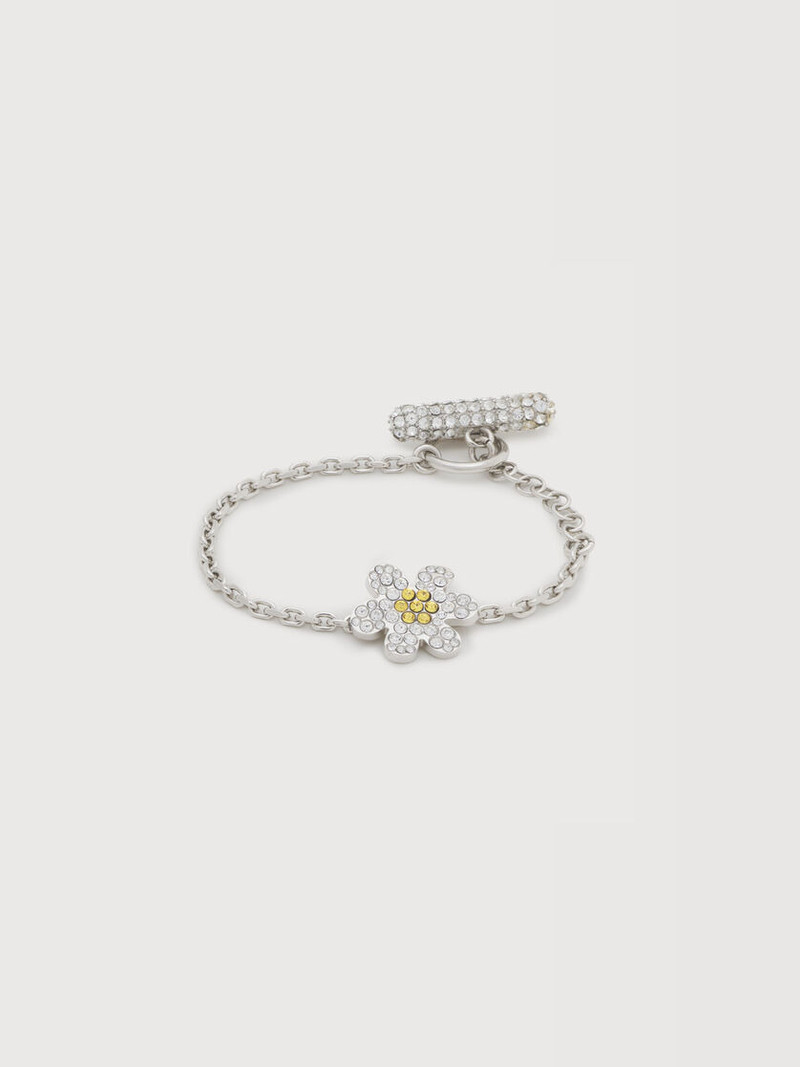 YELLOW RHINESTONE DAISY BRACELET 1