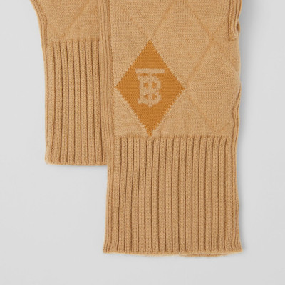 Burberry Monogram Motif Diamond Knit Merino Wool Gloves outlook