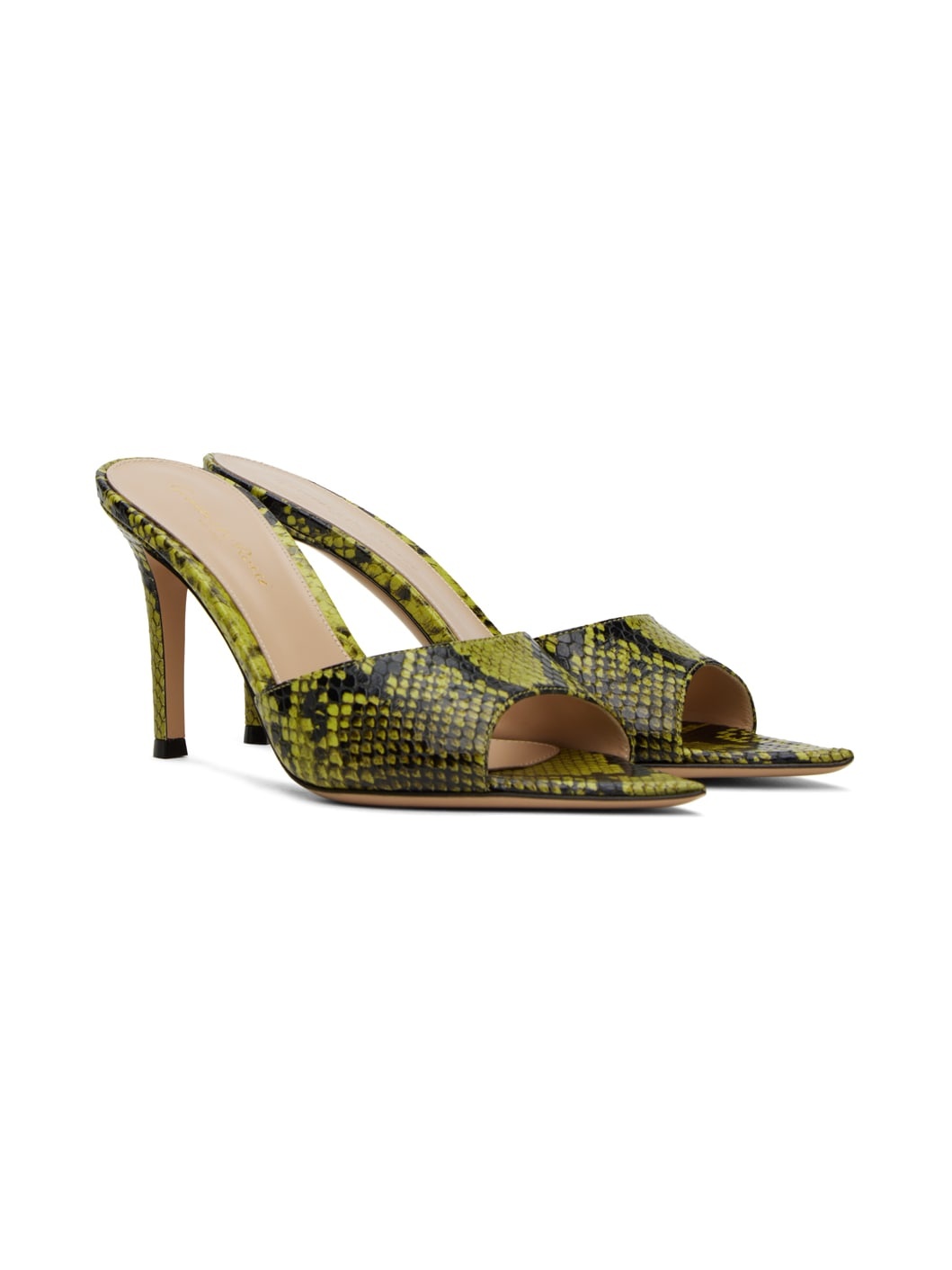 SSENSE Exclusive Green & Black Heeled Sandals - 4