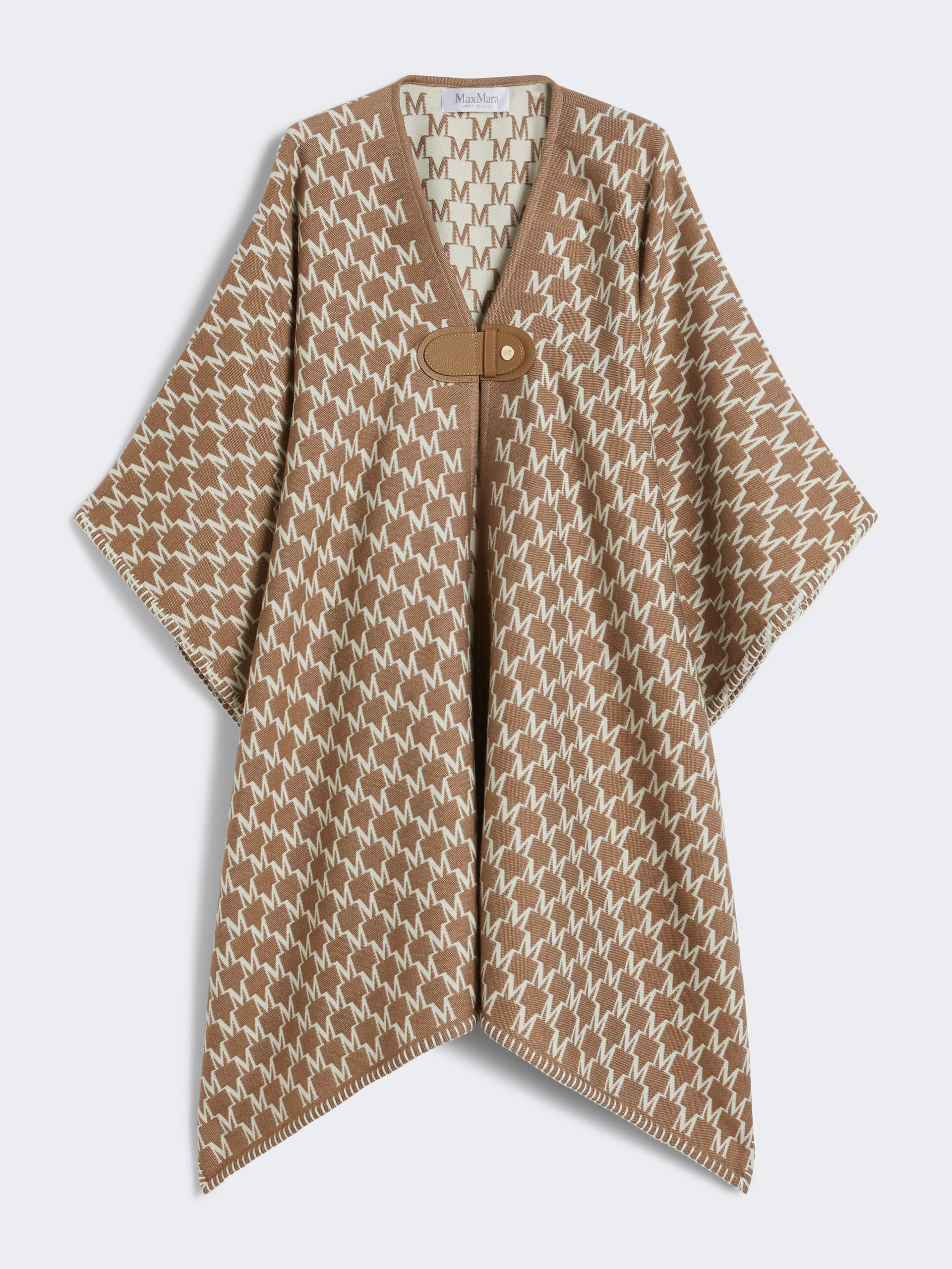 EDITTI Jacquard wool and cotton cloak - 4