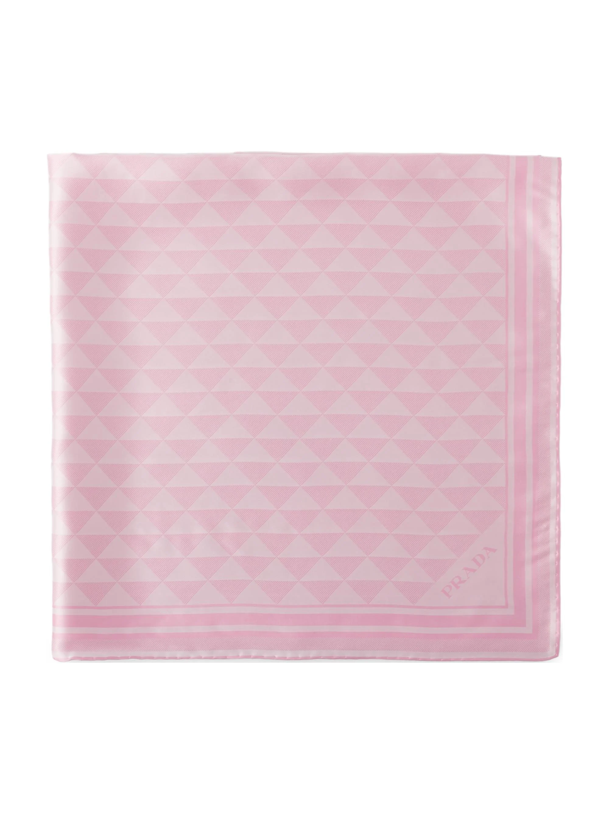 Women's Printed Silk Scarf - Pink - 1