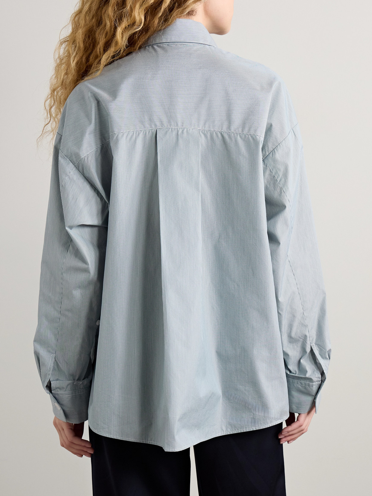 New Earl Asymmetric Striped Cotton-poplin Shirt - 3